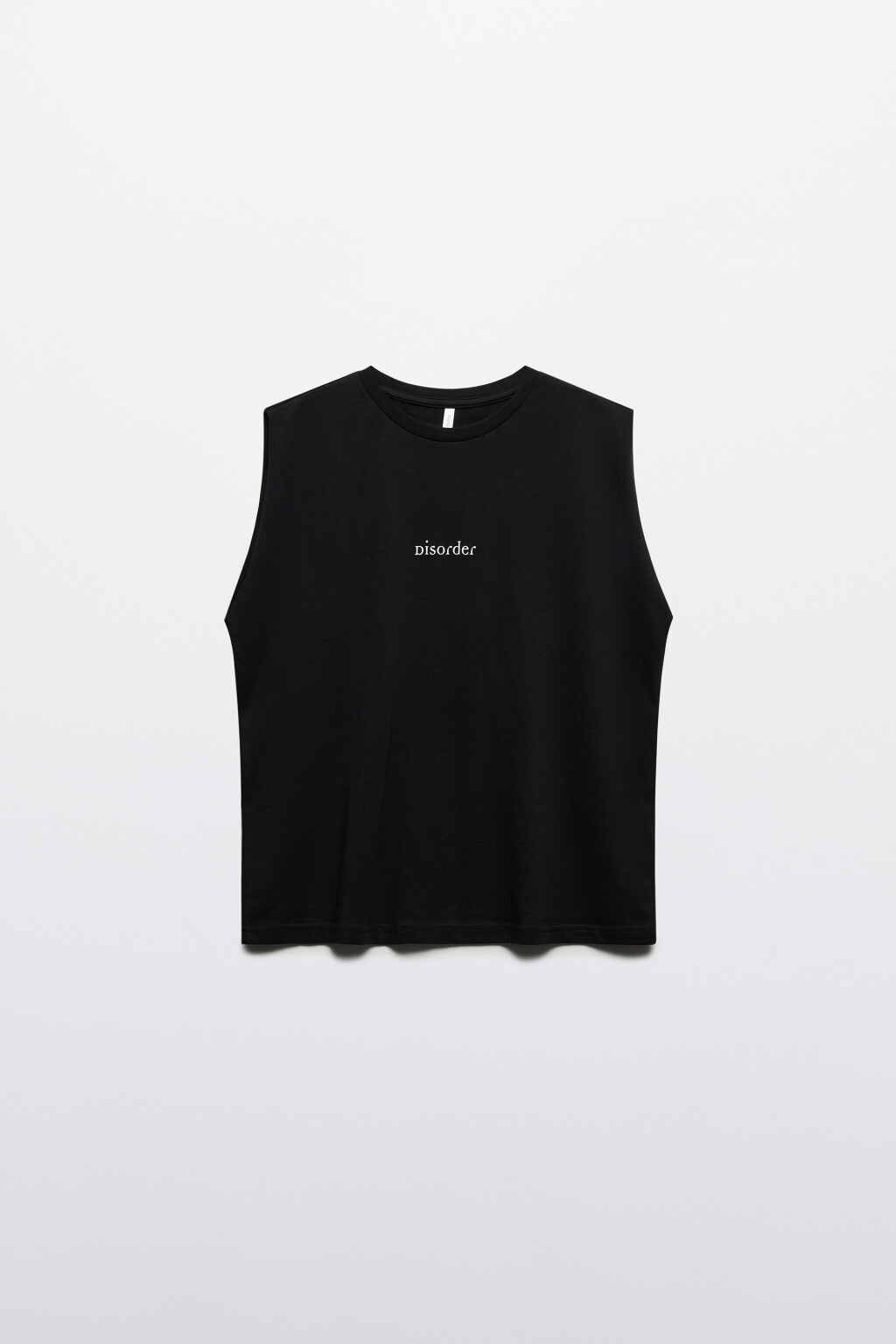 Футболка хлопковая без рукавов - цвет черный - 7