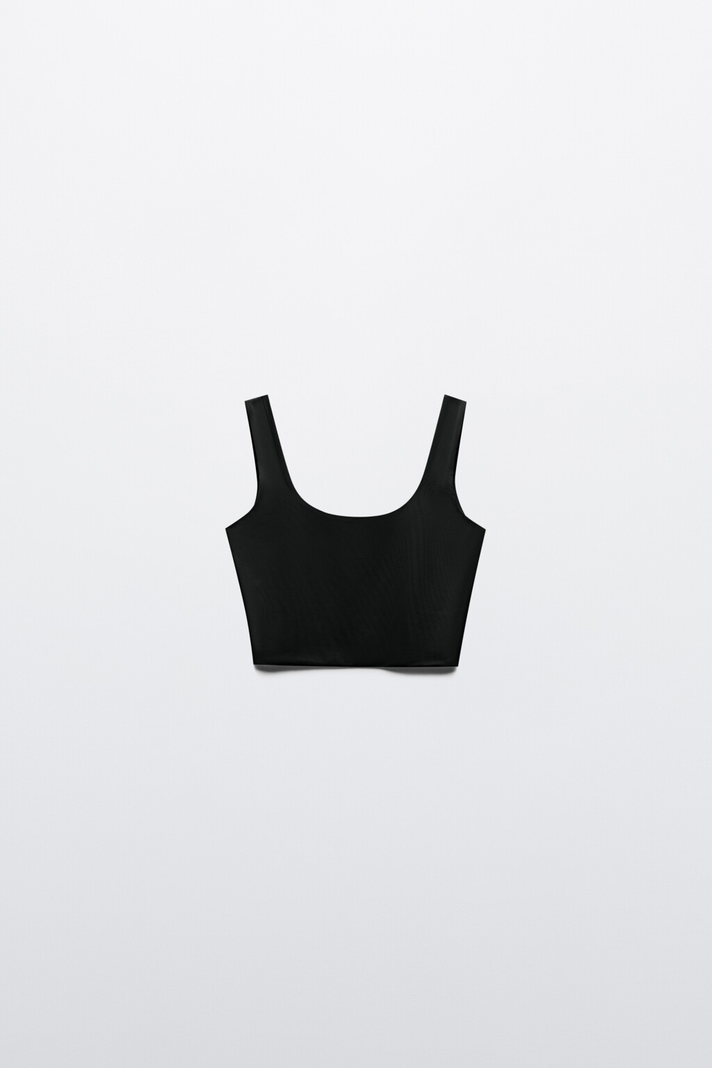 Майка-топ гладкая на широких бретелях - цвет черный - 7