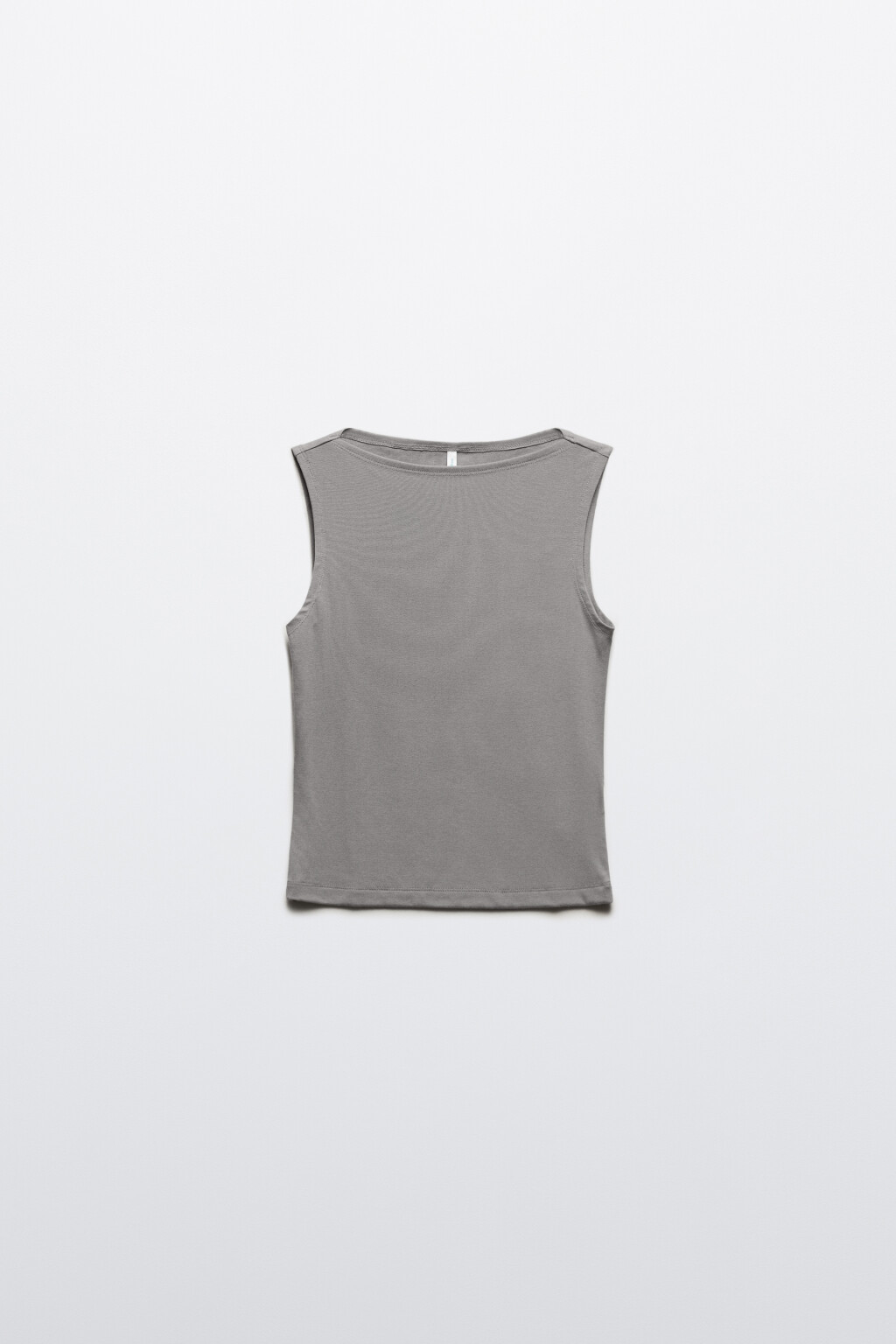 Майка вискозная с вырезом-лодочкой - цвет серый - 8
