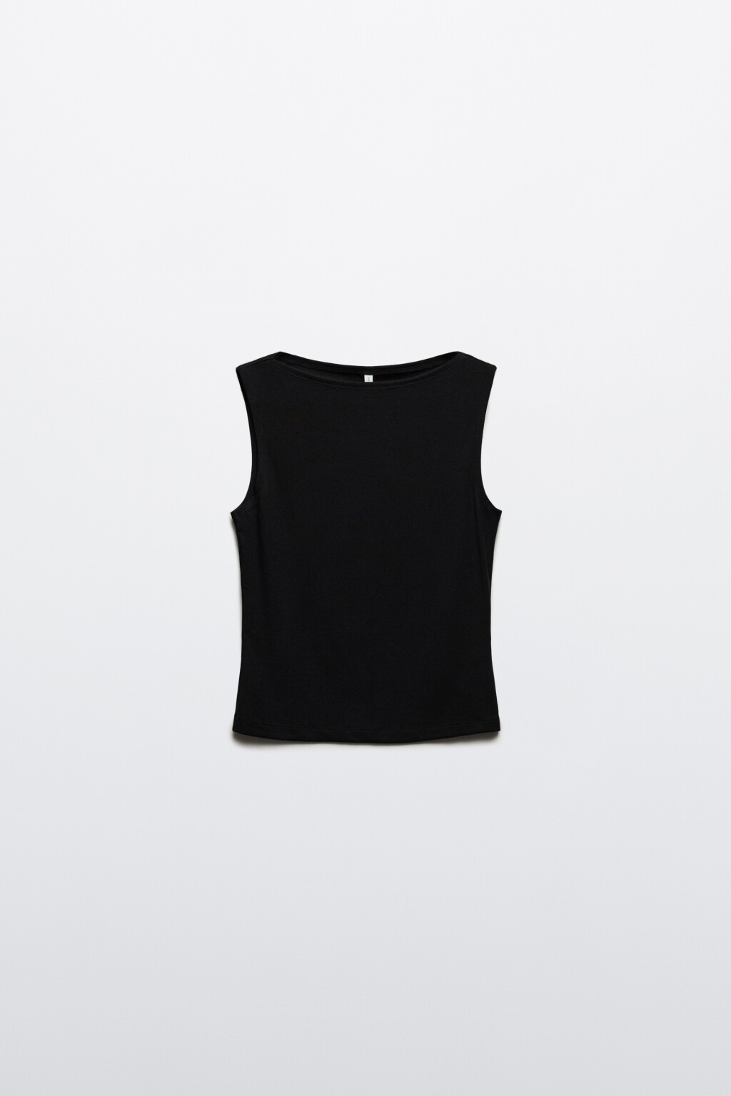 Майка вискозная с вырезом-лодочкой - цвет черный - 7