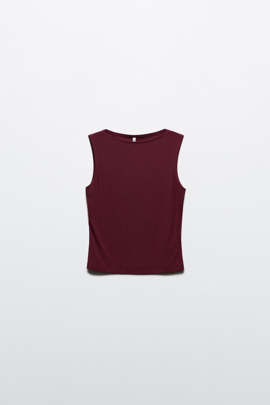 Майка вискозная с вырезом-лодочкой - цвет бордовый - 8
