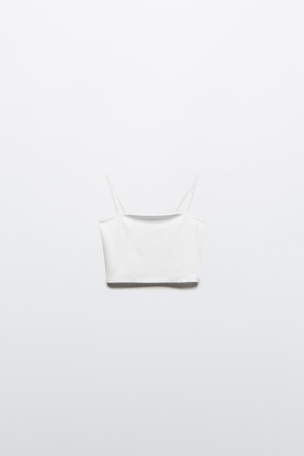Топ-майка на тонких бретелях - цвет белый - 7