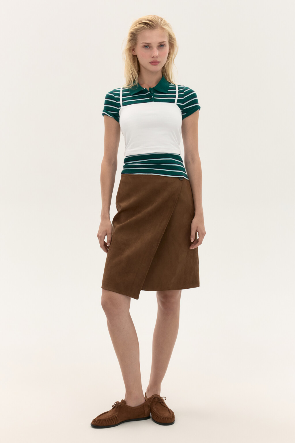 Топ-майка на тонких бретелях - цвет белый - 4