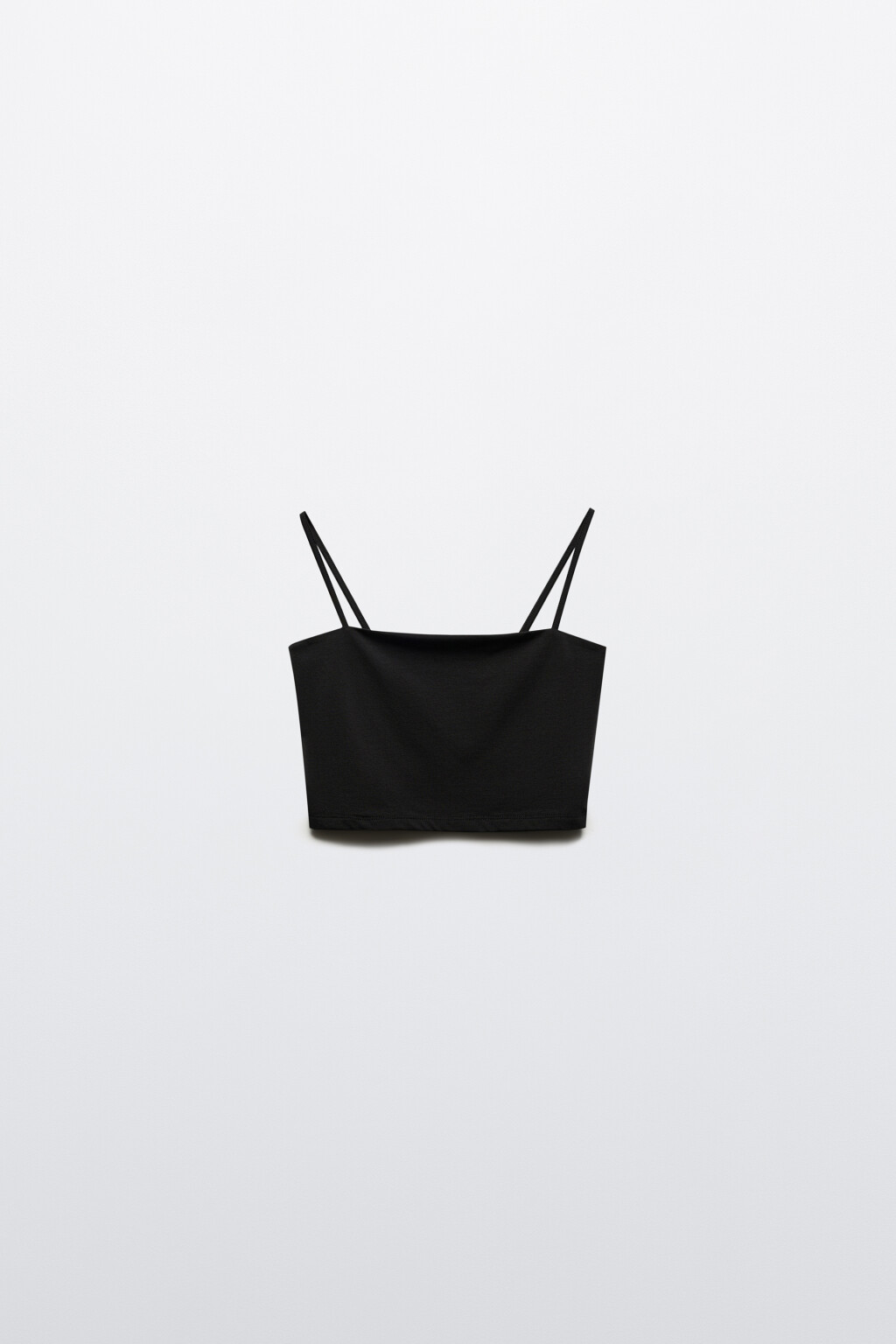 Топ-майка на тонких бретелях - цвет черный - 9