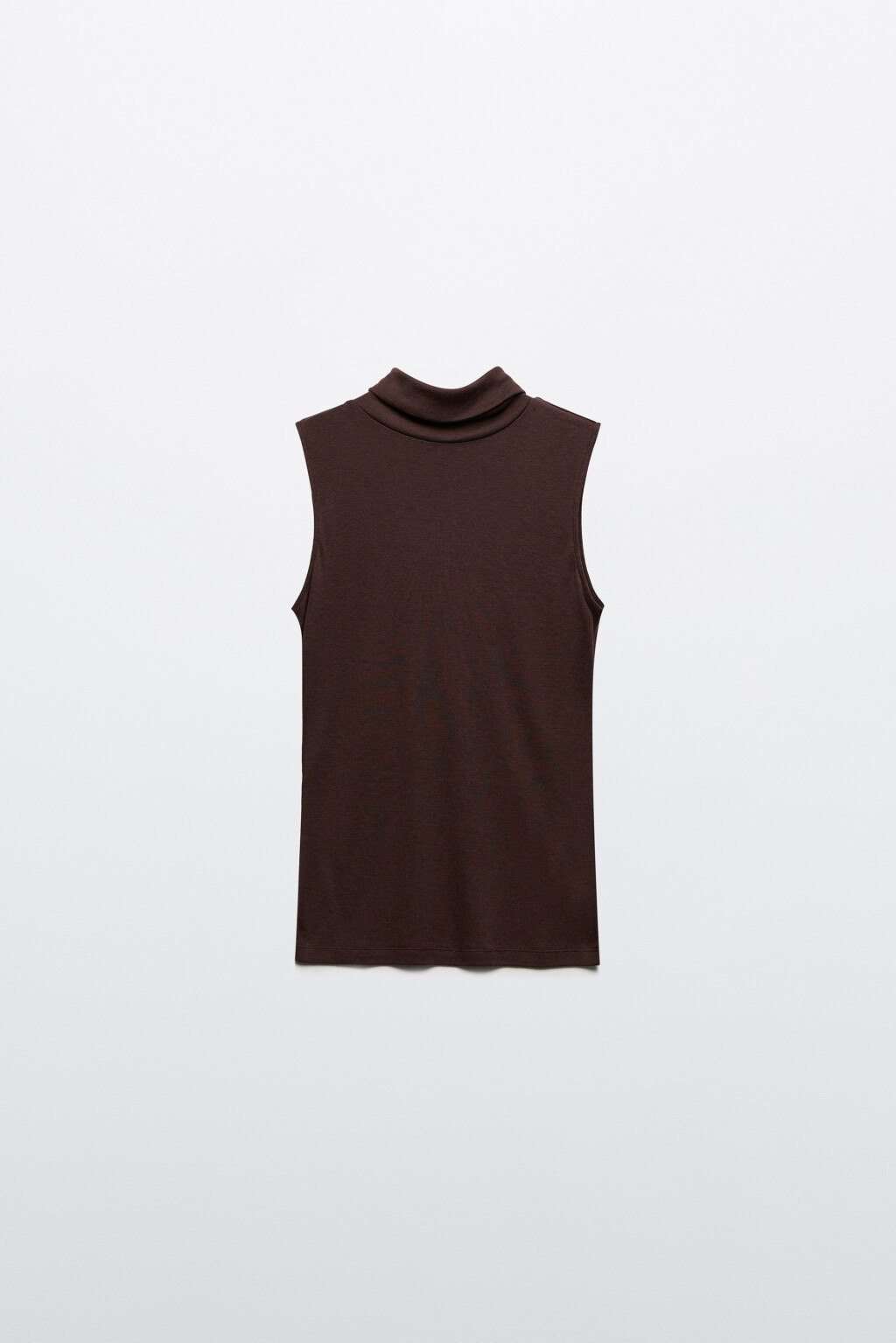 Топ-водолазка без рукавов - цвет коричневый - 8
