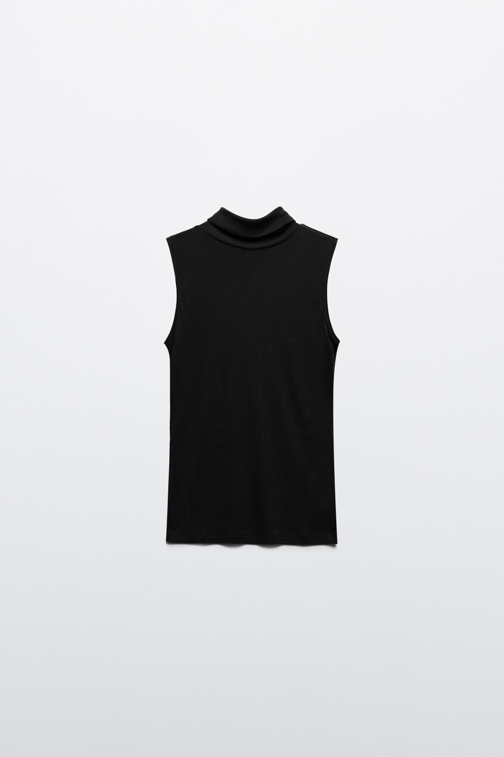 Топ-водолазка без рукавов - цвет черный - 8