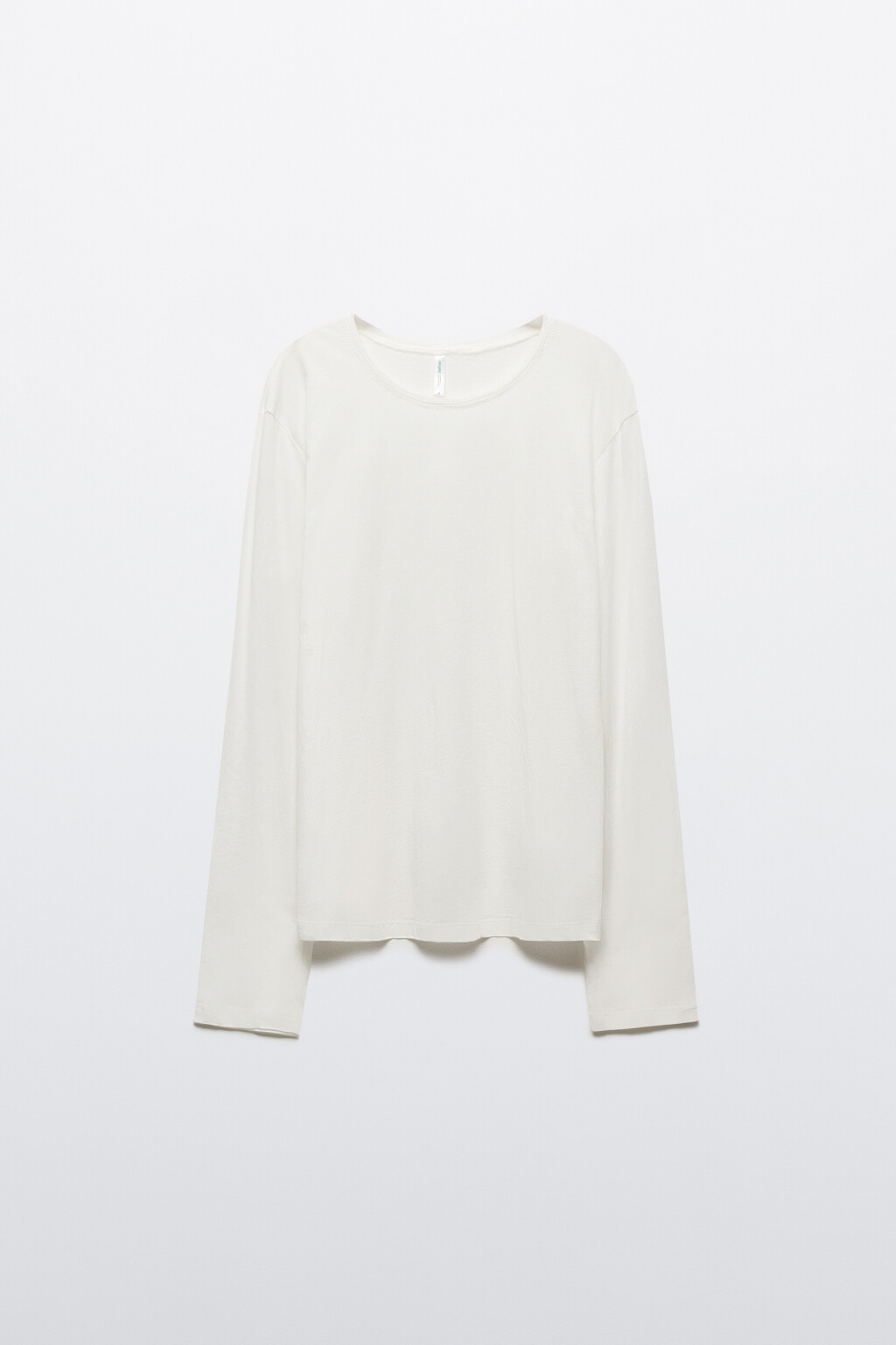 Лонгслив из хлопкового трикотажа - цвет белый - 8