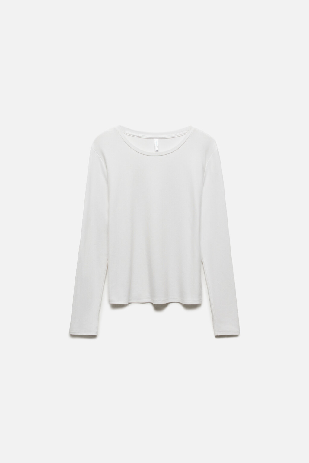 Лонгслив приталенный из вискозы - цвет белый - 8