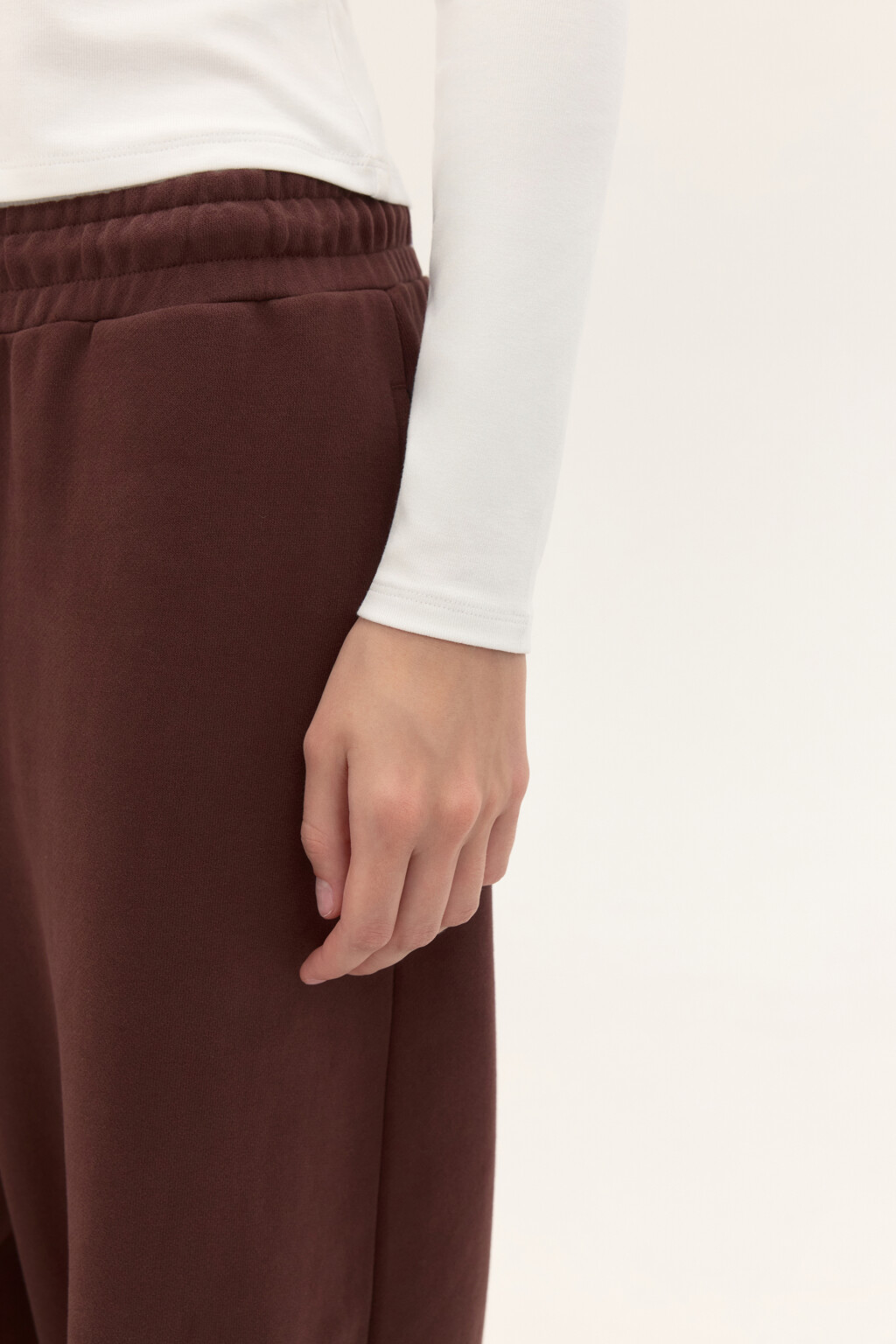 Лонгслив приталенный из вискозы - цвет белый - 7