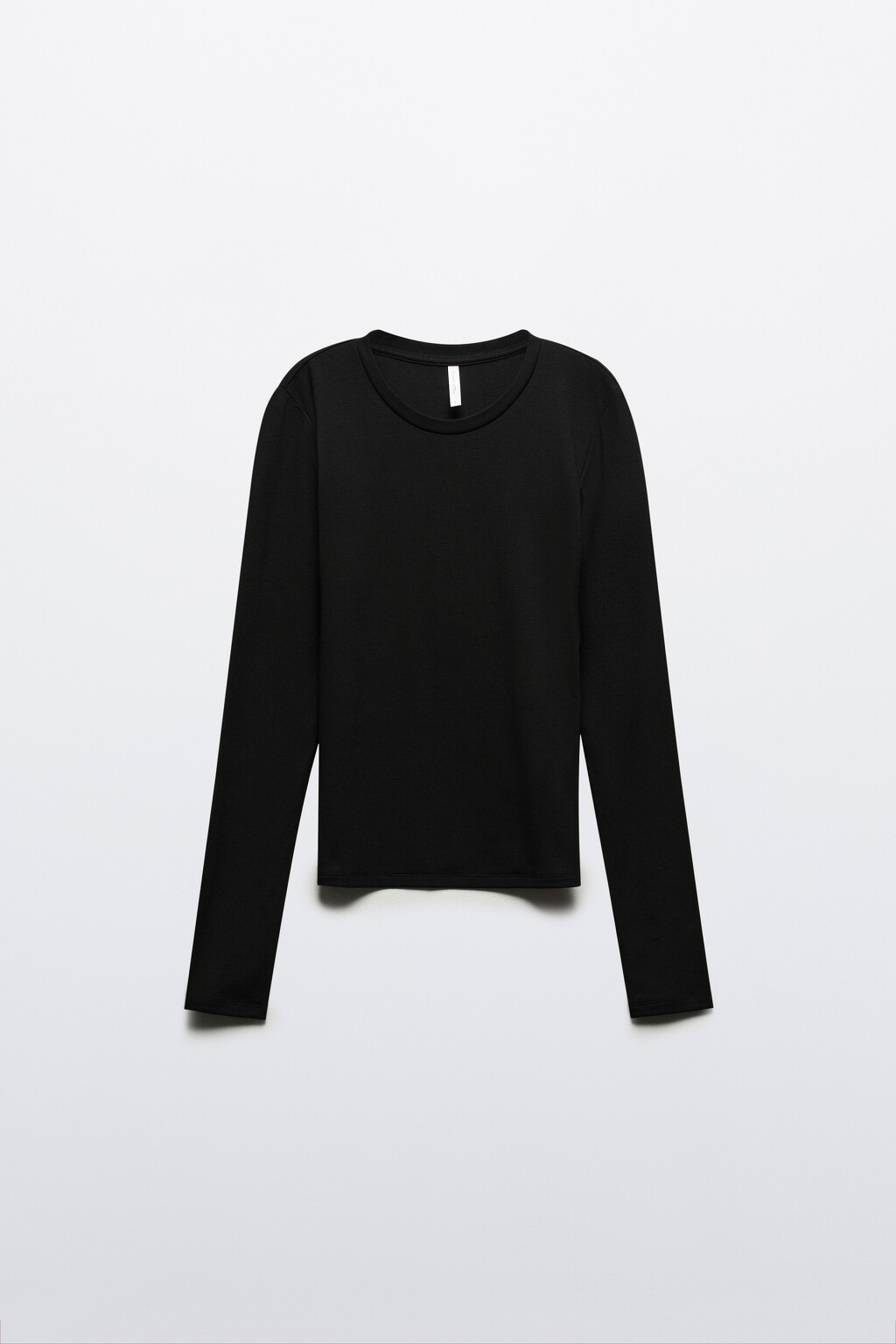 Лонгслив приталенный из вискозы - цвет черный - 7