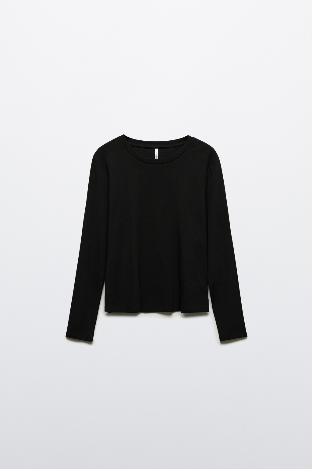 Лонгслив приталенный из вискозы - цвет черный - 7