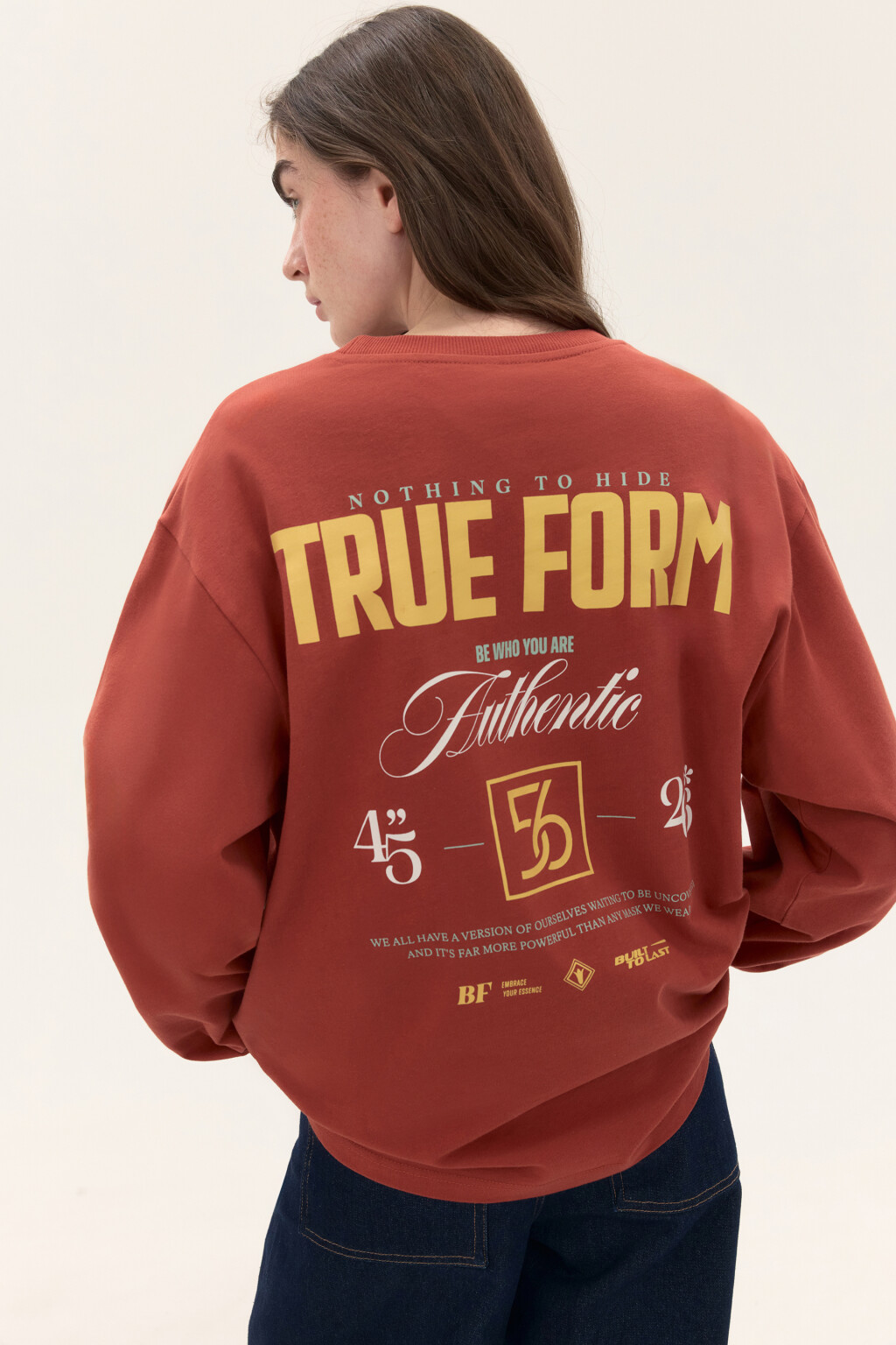 Лонгслив хлопковый с принтом - цвет красный - 1