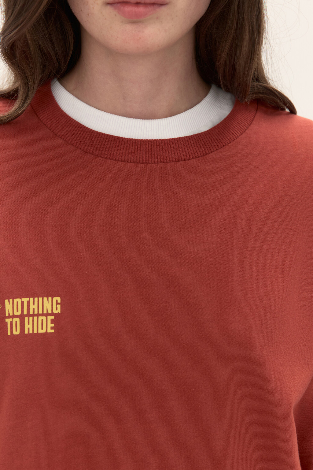 Лонгслив хлопковый с принтом - цвет красный - 5