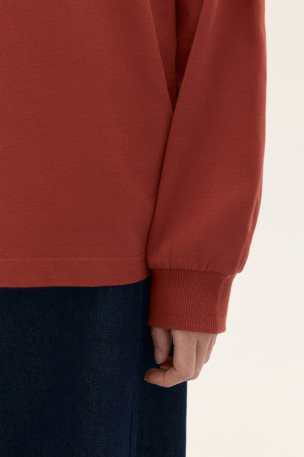 Лонгслив хлопковый с принтом - цвет красный - 6