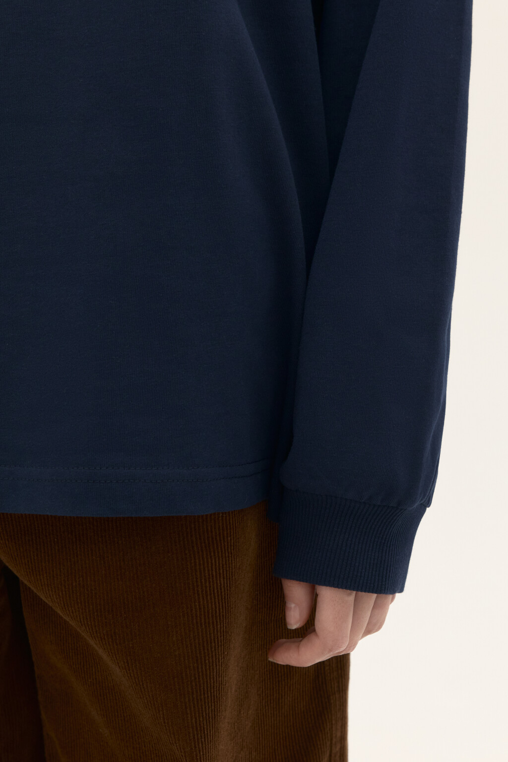 Лонгслив хлопковый с принтом - цвет синий - 6