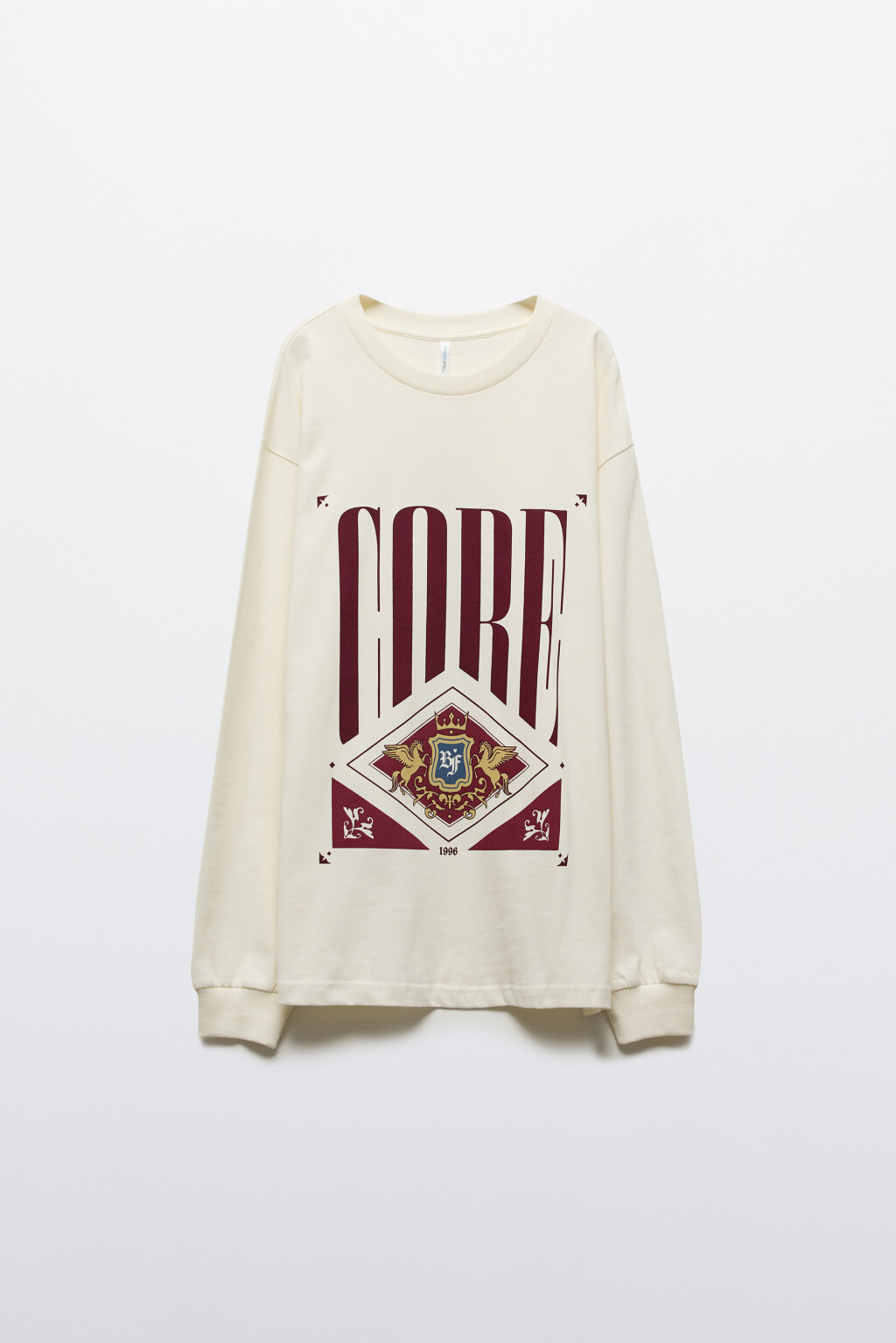 Лонгслив хлопковый с принтом - цвет белый - 7