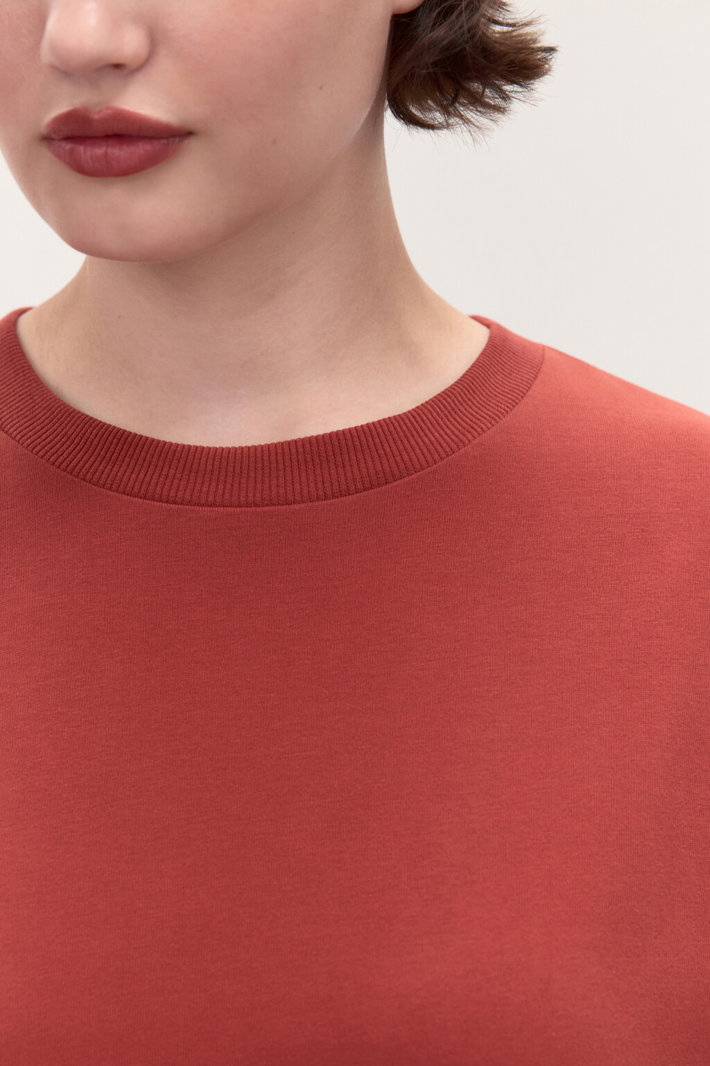 Лонгслив хлопковый с принтом - цвет красный - 6