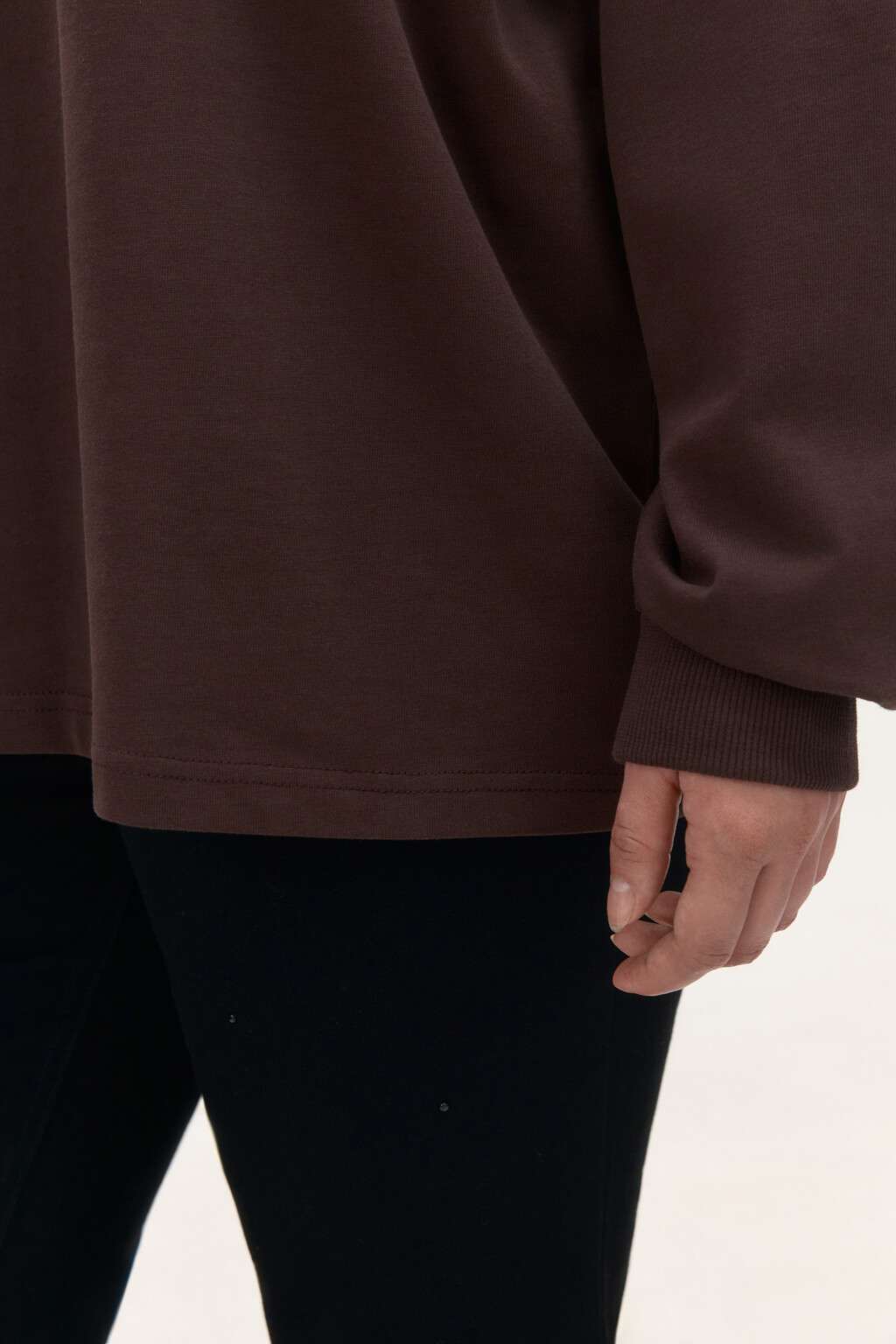 Лонгслив хлопковый с принтом - цвет коричневый - 6