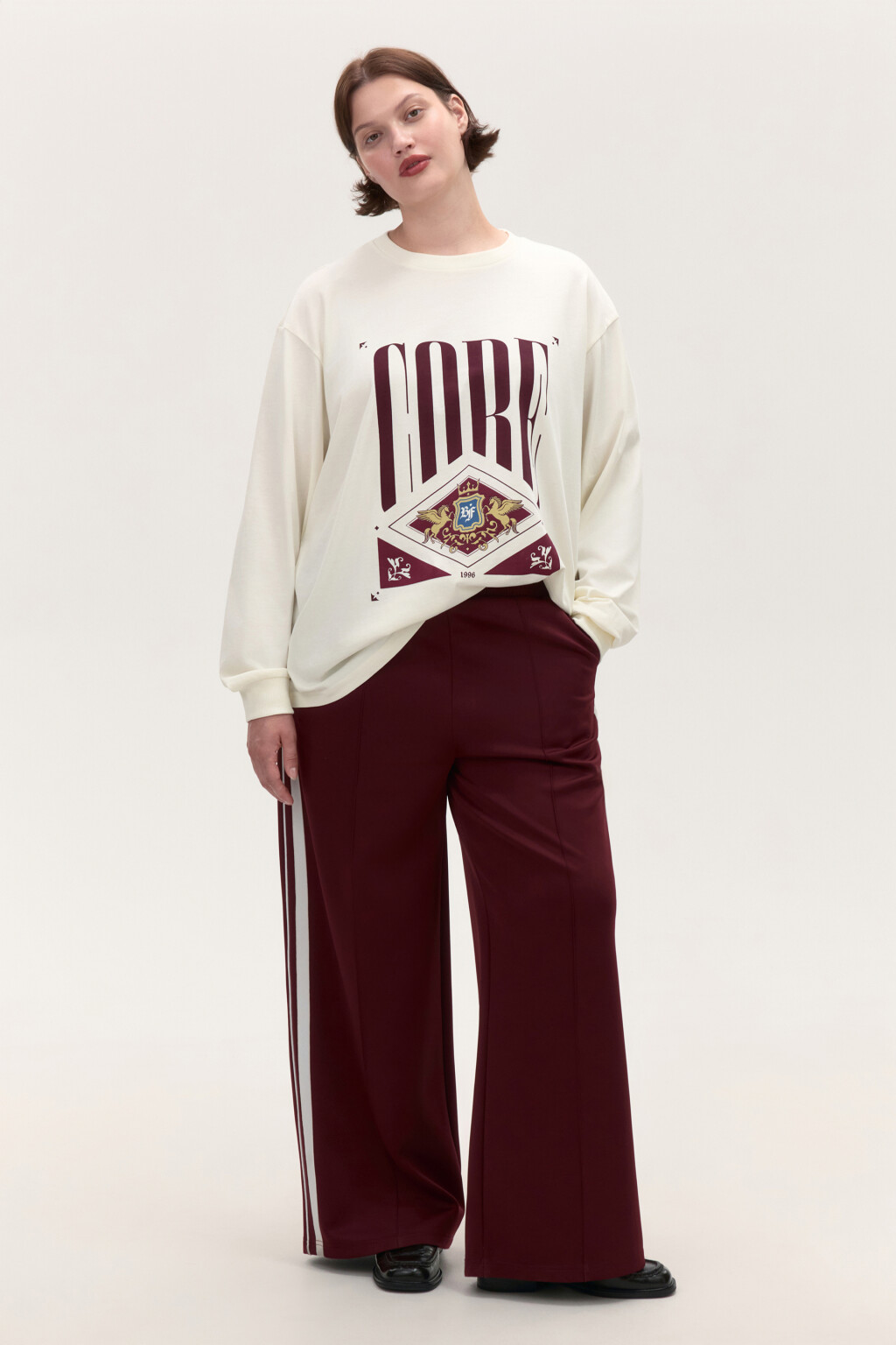 Лонгслив хлопковый с принтом - цвет белый - 4