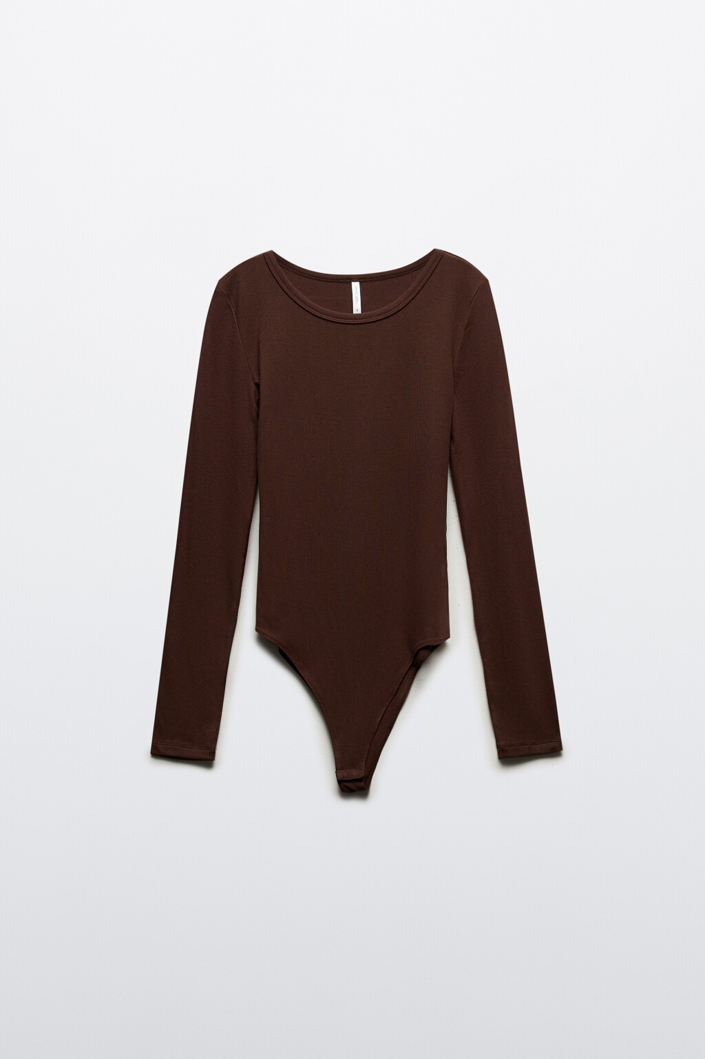 Боди-лонгслив из вискозы - цвет коричневый - 8