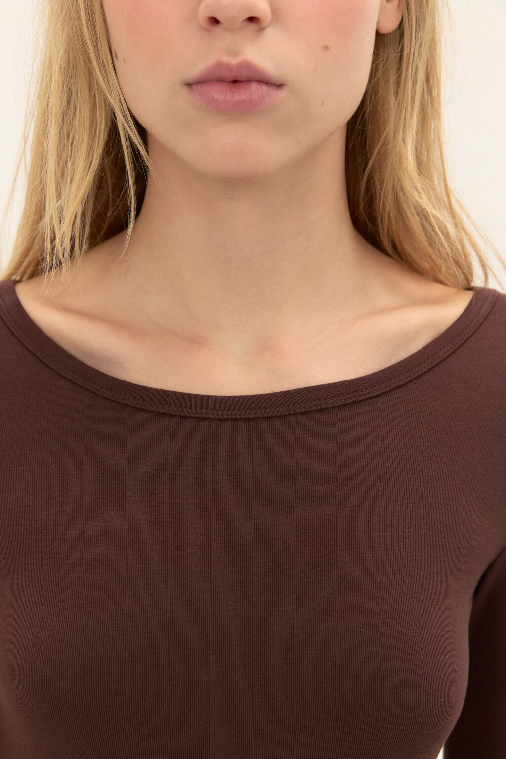 Боди-лонгслив из вискозы - цвет коричневый - 6