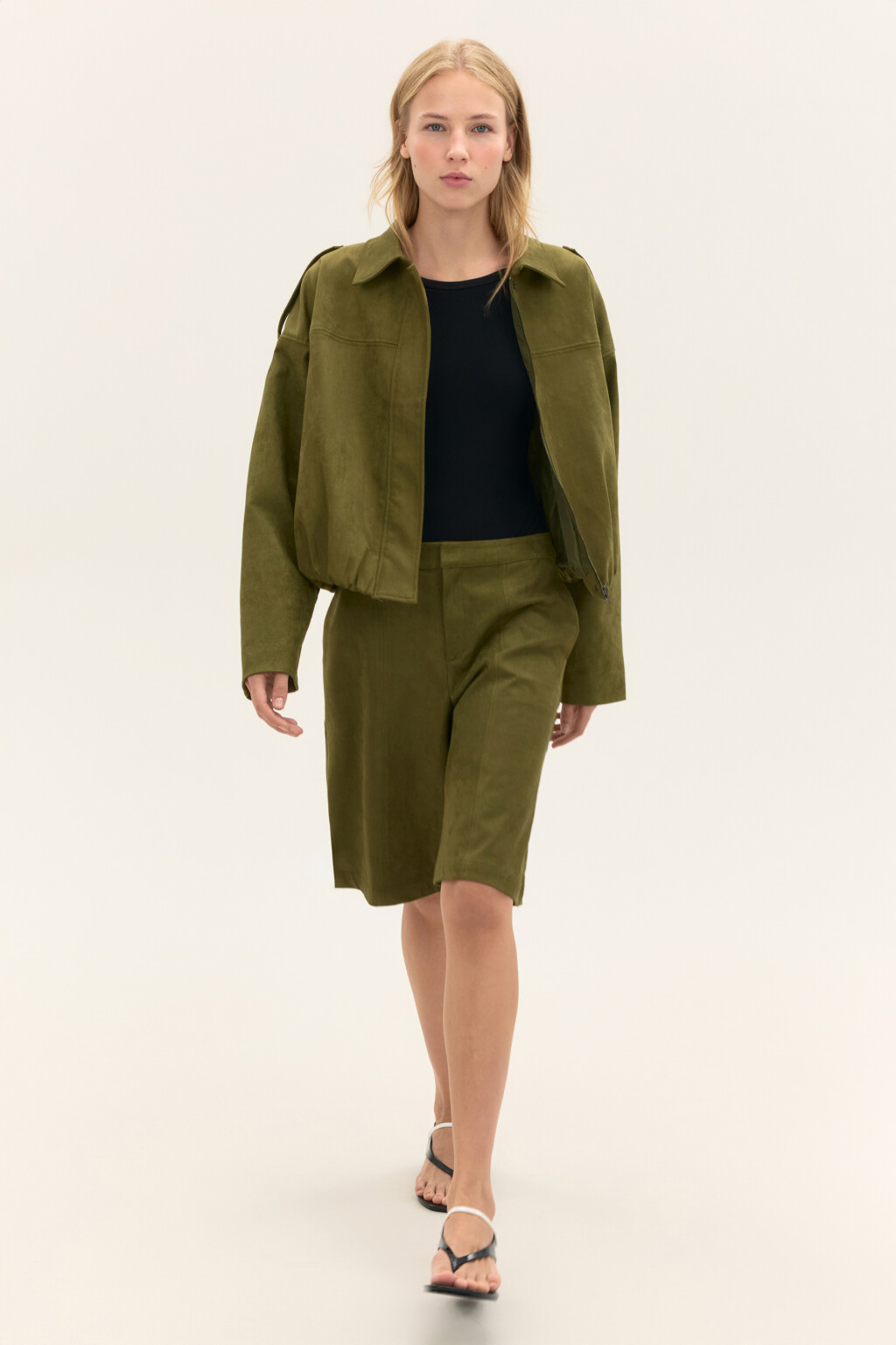 Боди-лонгслив из вискозы - цвет черный - 6