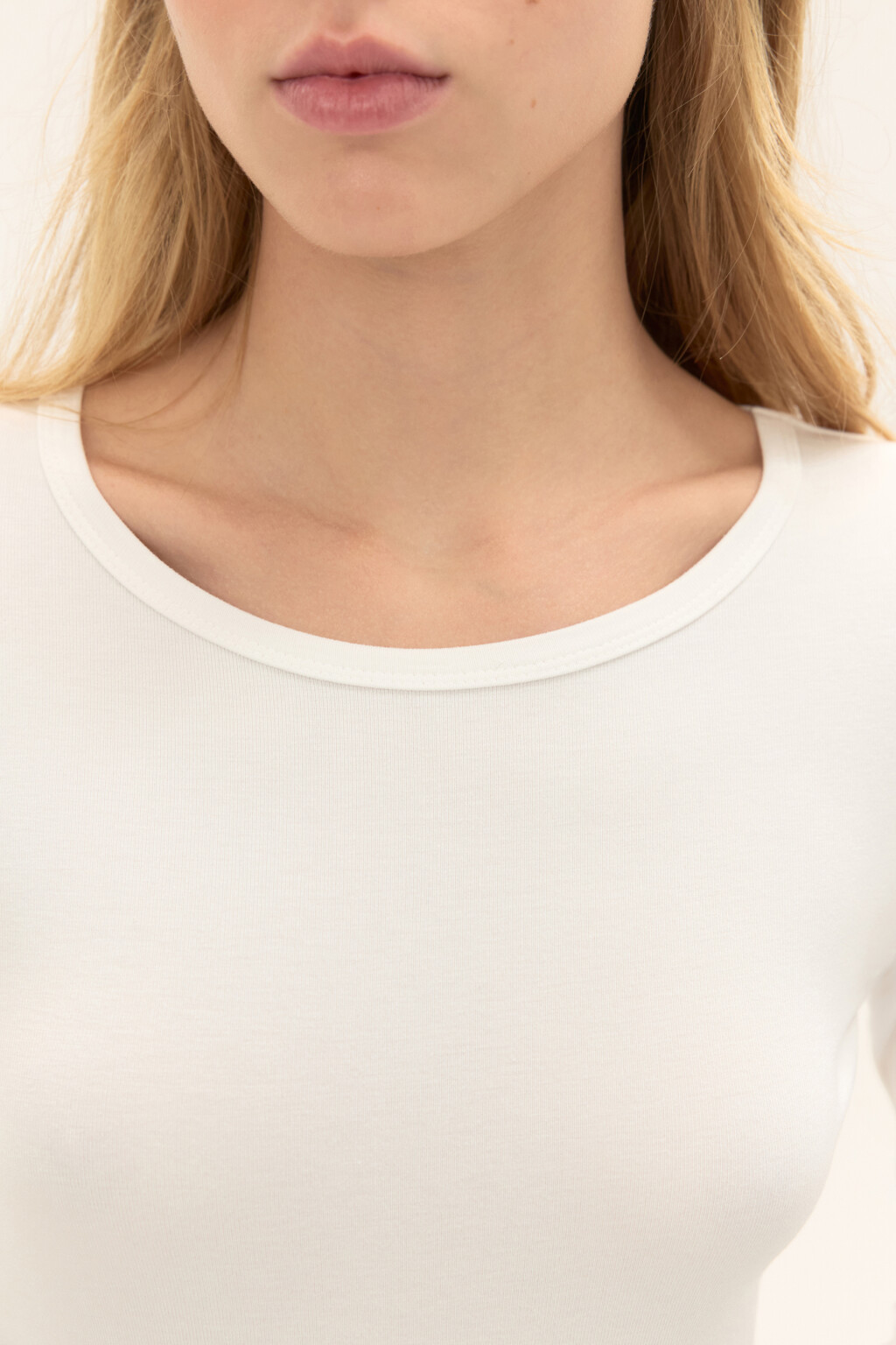 Боди-лонгслив из вискозы - цвет молочный - 7