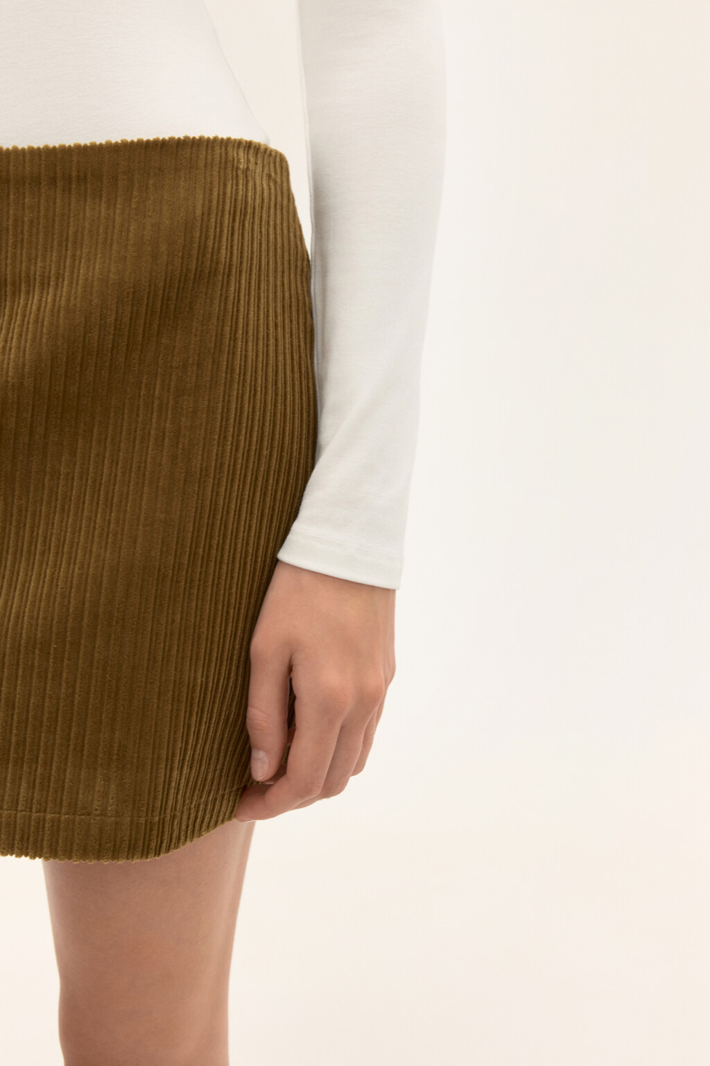 Боди-лонгслив из вискозы - цвет молочный - 8