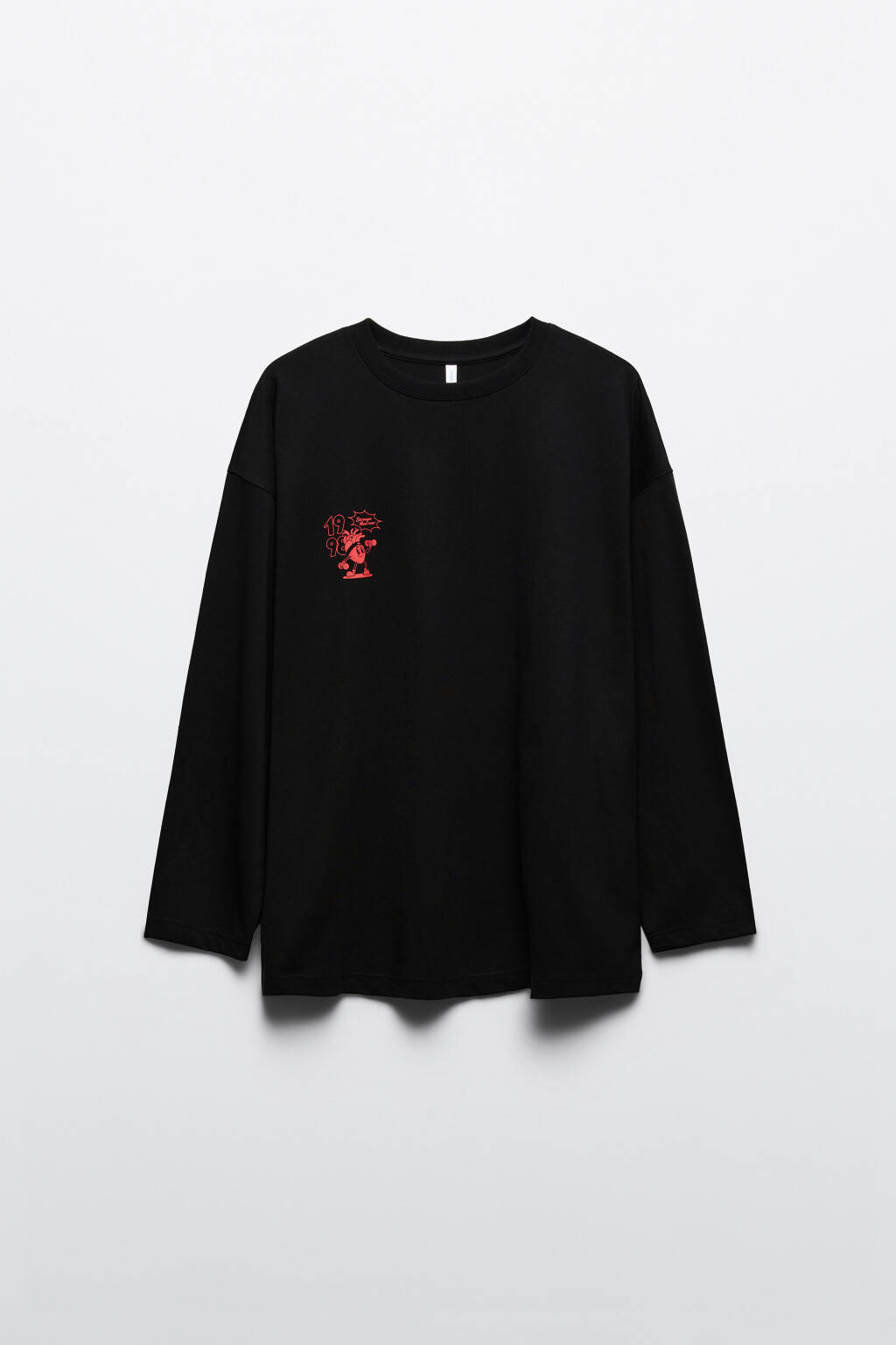 Лонгслив oversize с принтом - цвет черный - 7