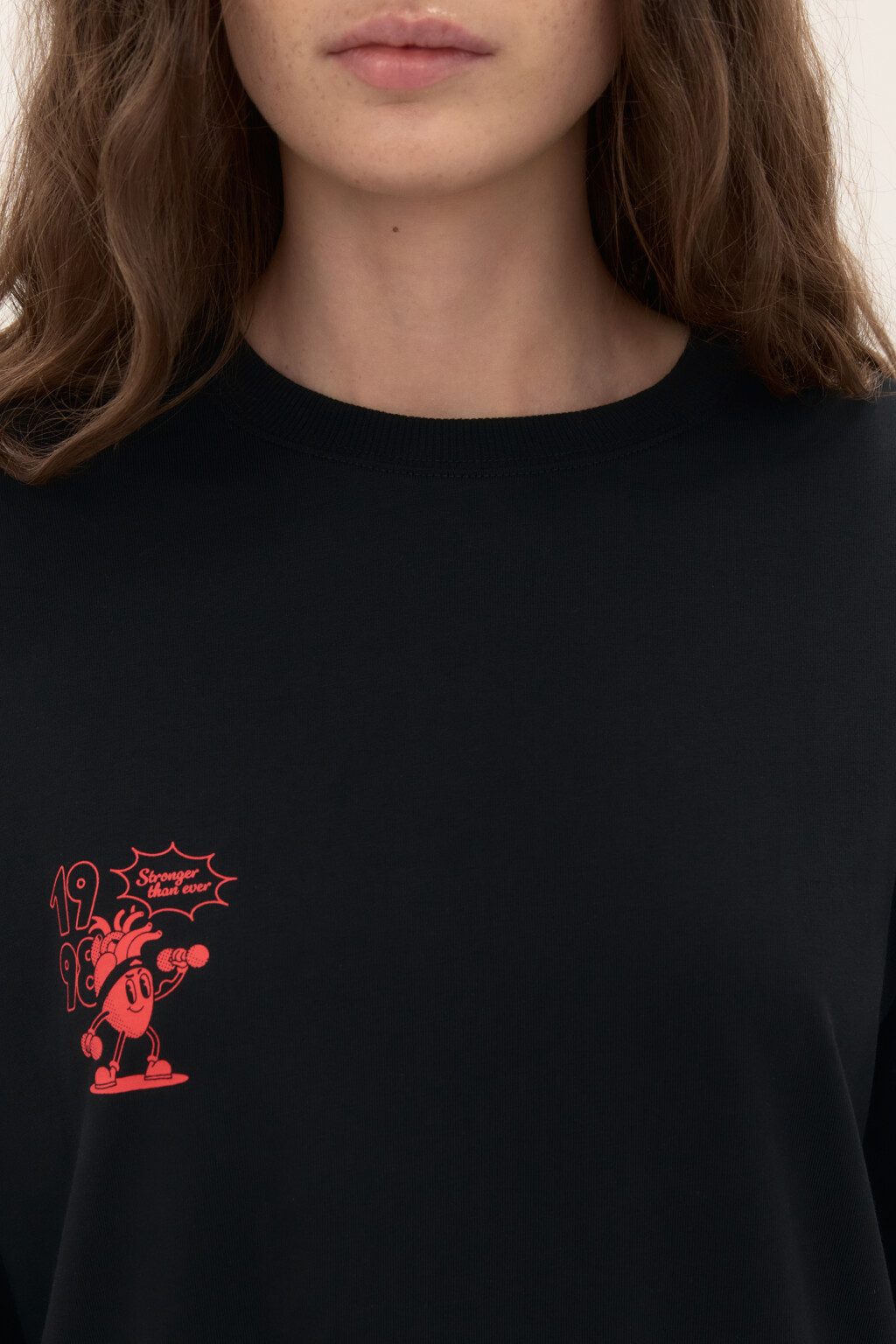 Лонгслив oversize с принтом - цвет черный - 5