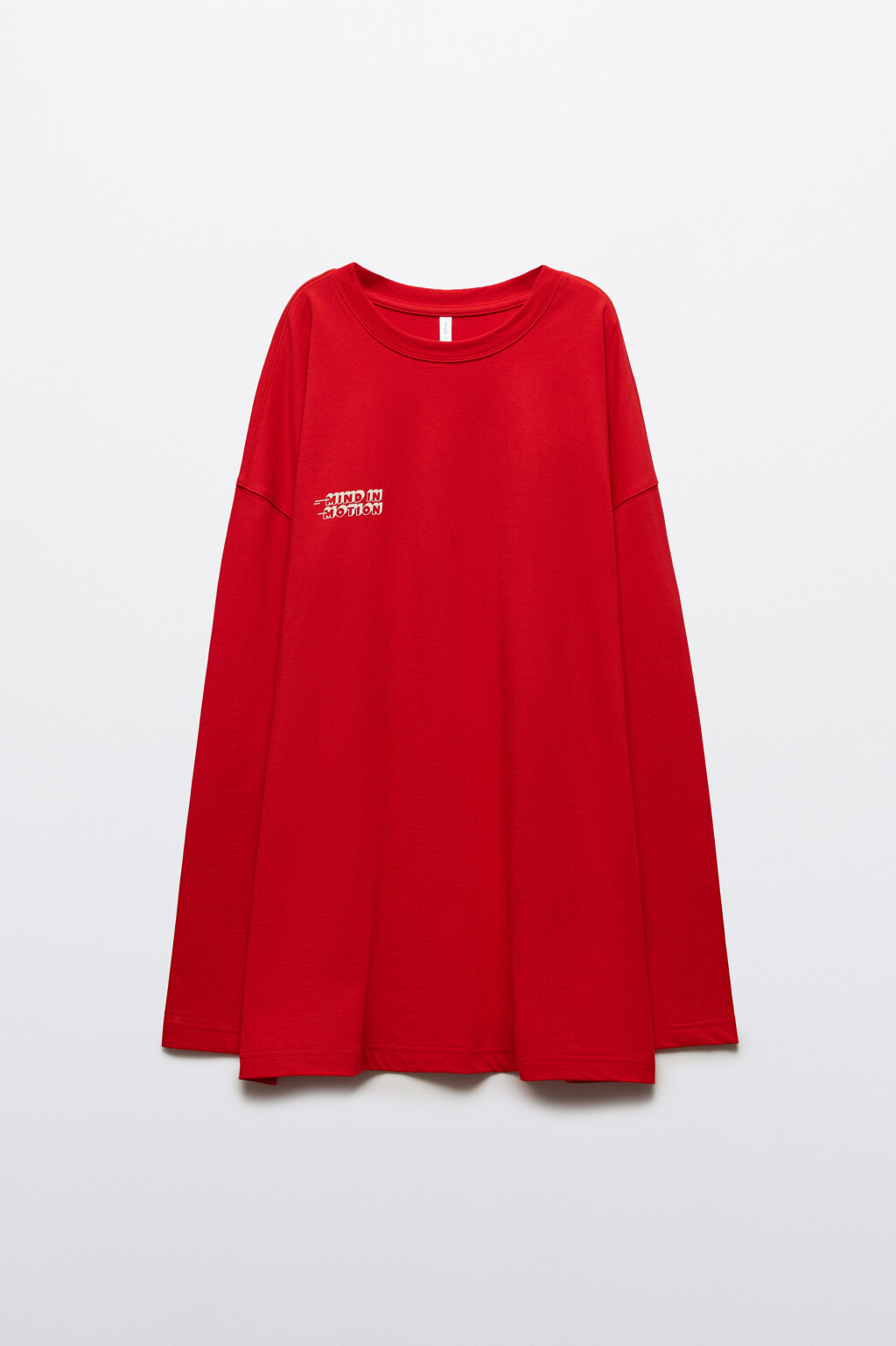 Лонгслив oversize с принтом - цвет красный - 8