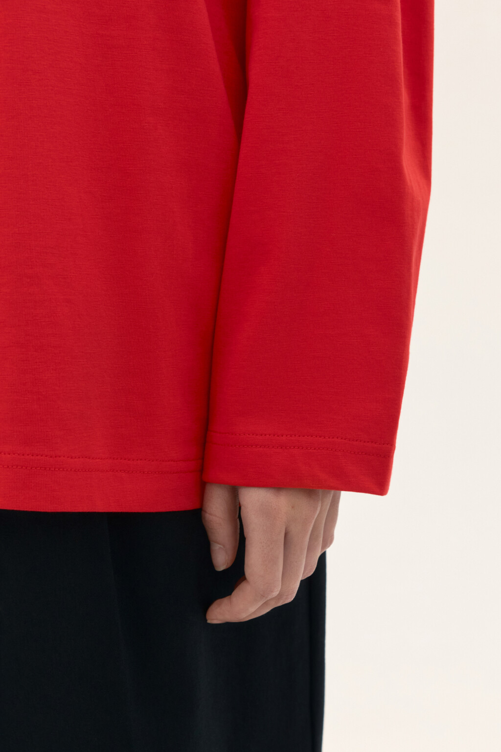 Лонгслив oversize с принтом - цвет красный - 7