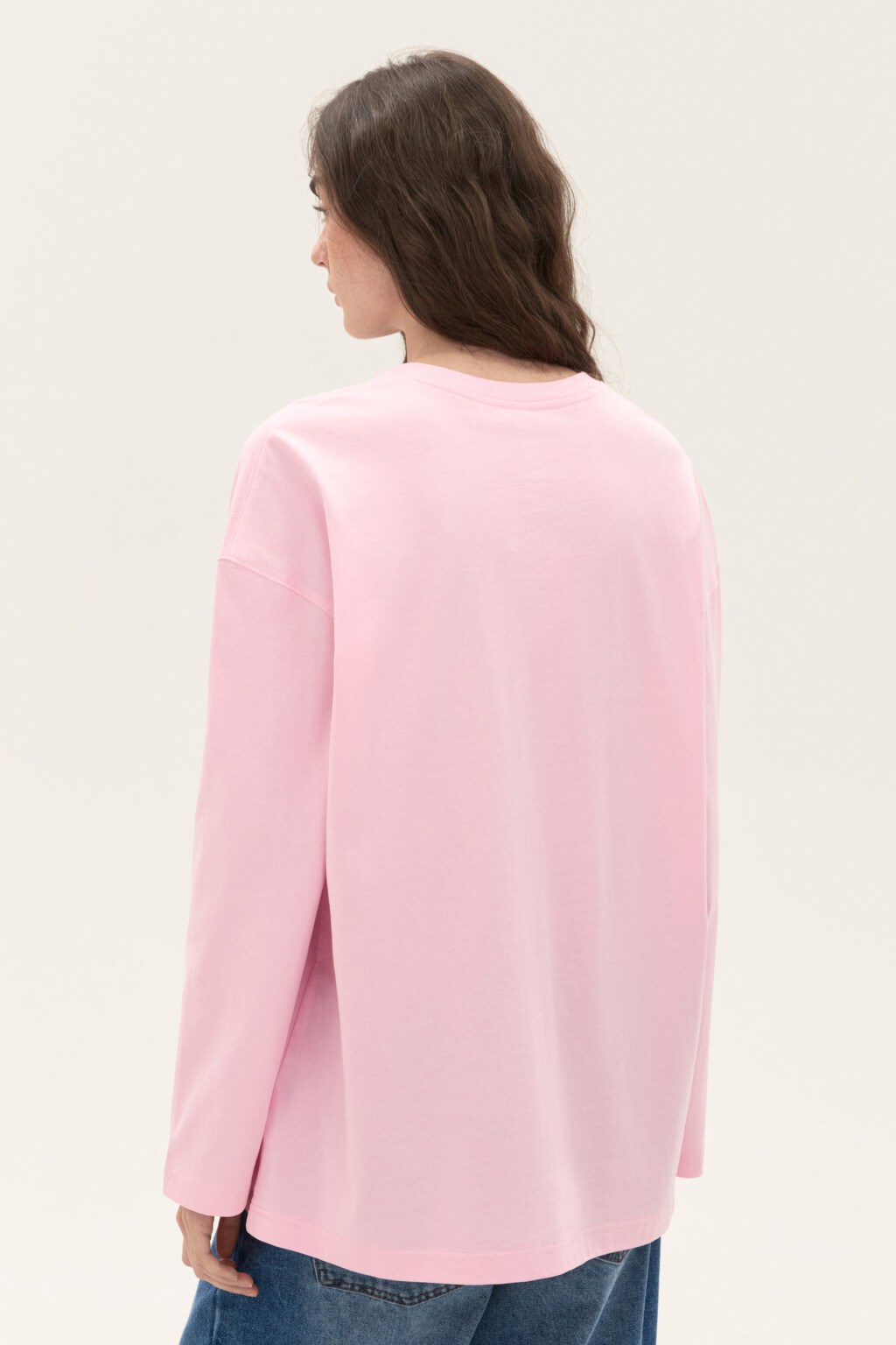 Лонгслив oversize с принтом - цвет розовый - 4