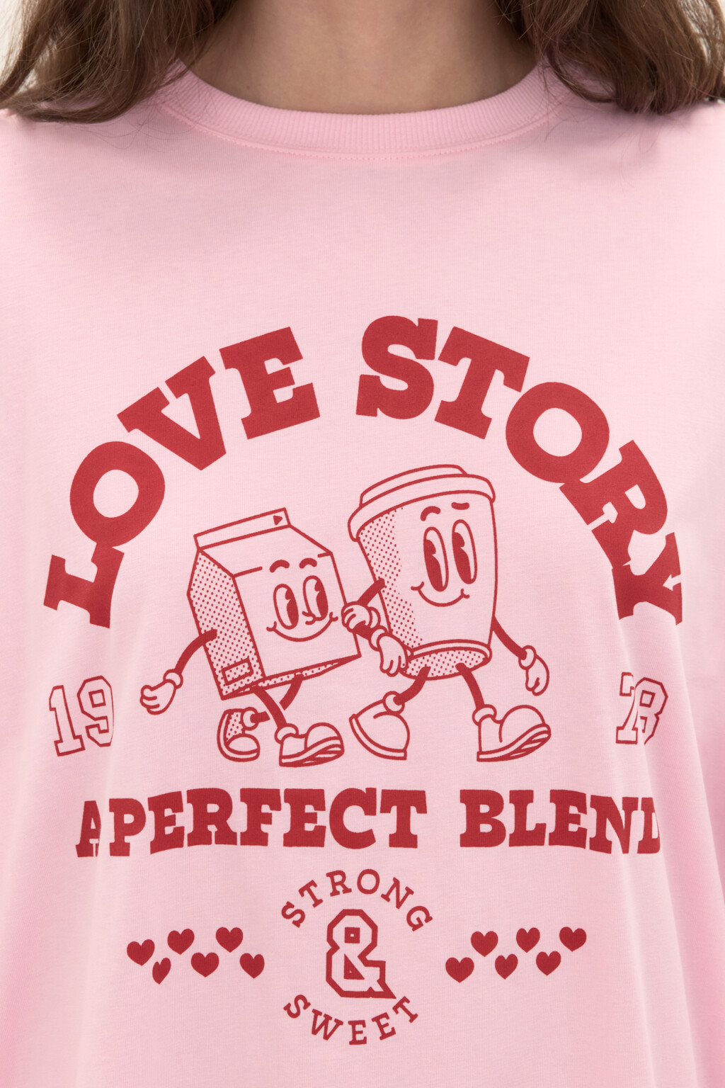 Лонгслив oversize с принтом - цвет розовый - 6