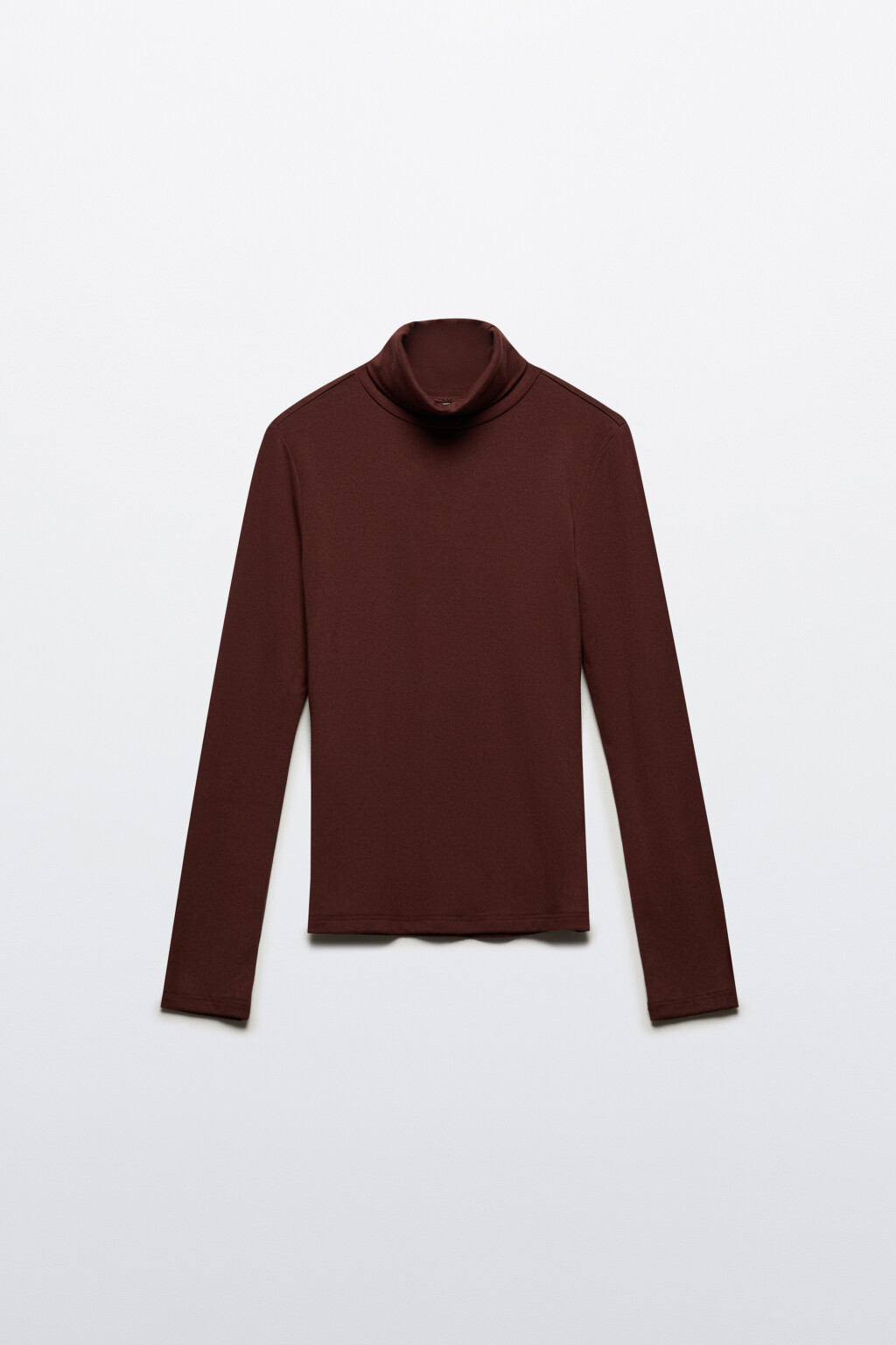 Водолазка из вискозного трикотажа - цвет коричневый - 7