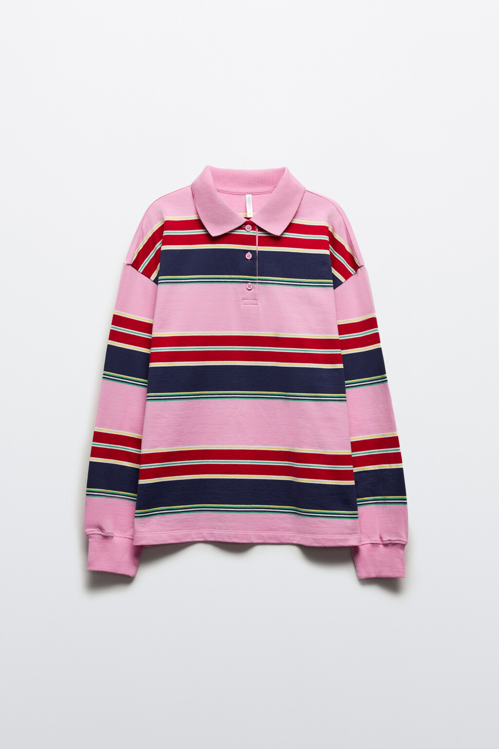 Джемпер-поло хлопковый в полоску - цвет мультиколор - 12