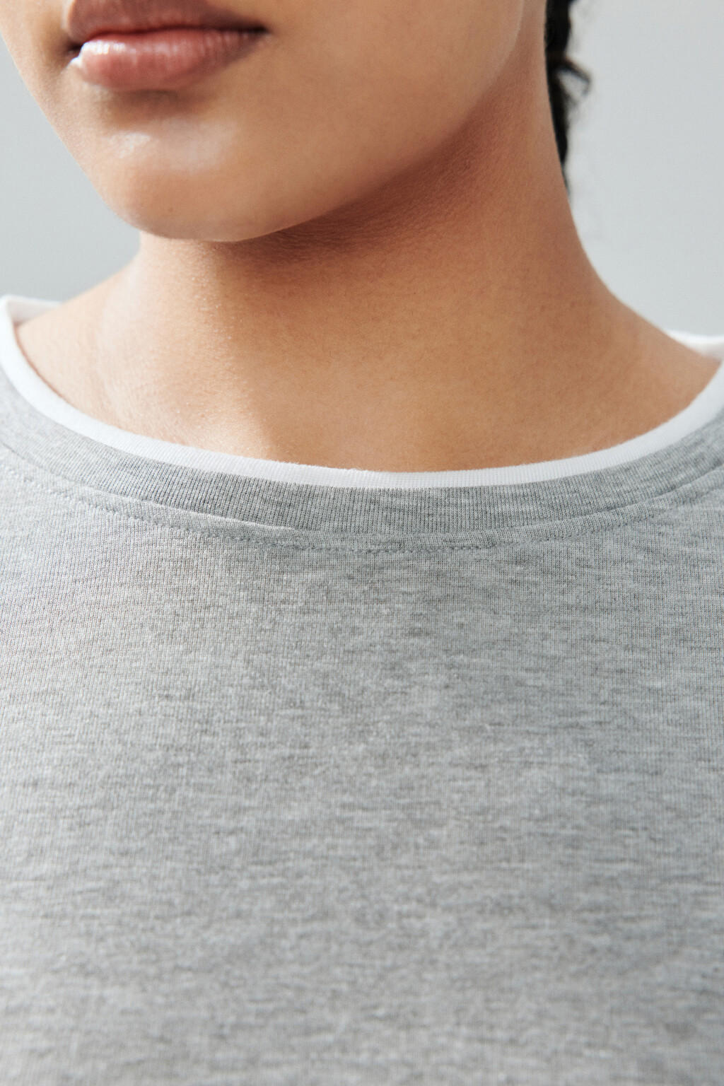 Лонгслив с имитацией второго слоя - цвет коричневый - 13