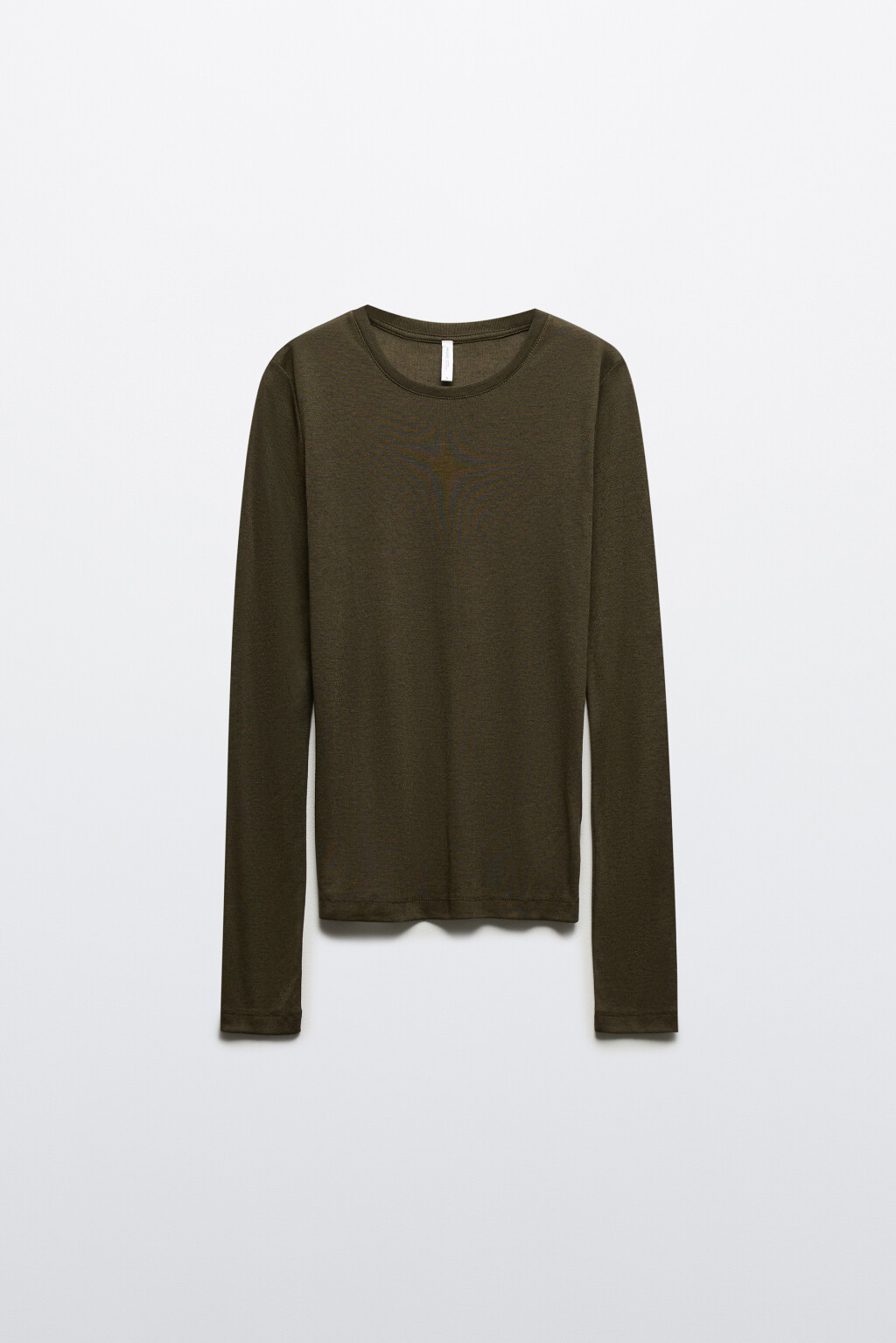 Лонгслив из тонкого трикотажа - цвет зеленый - 7