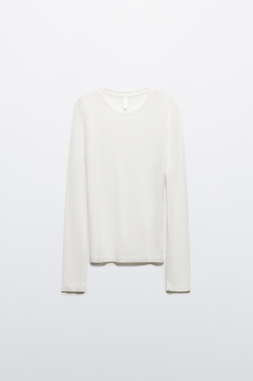 Лонгслив из тонкого трикотажа - цвет белый - 7