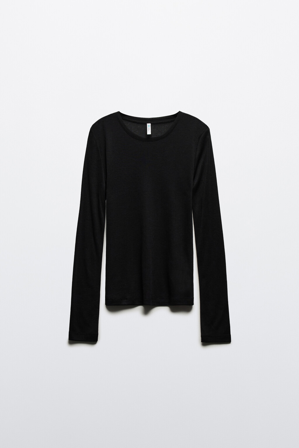 Лонгслив из тонкого трикотажа - цвет черный - 7