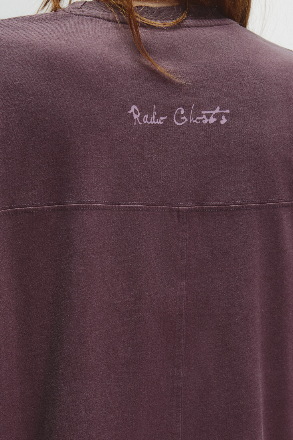 Лонгслив со стиркой и принтом - цвет фиолетовый - 6