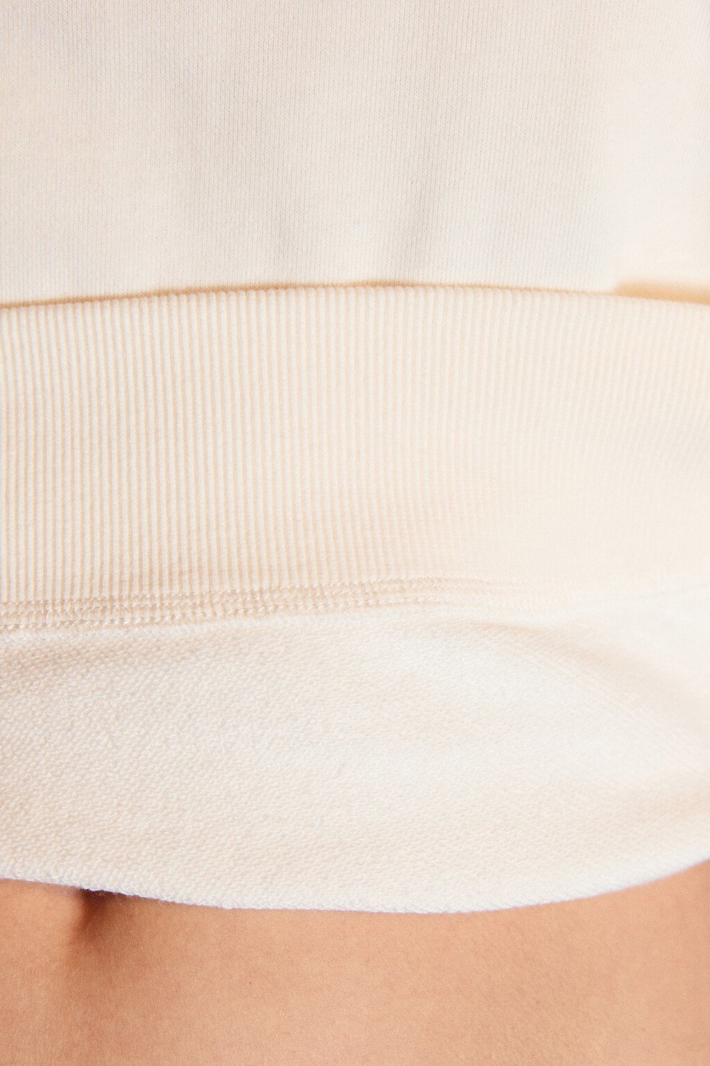 Толстовка half zip из футера с принтом - цвет бежевый - 7