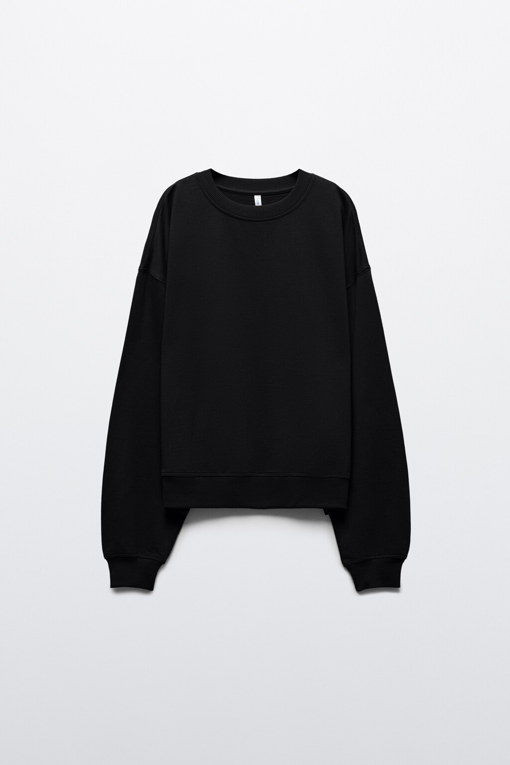 Свитшот базовый из футера - цвет черный - 8