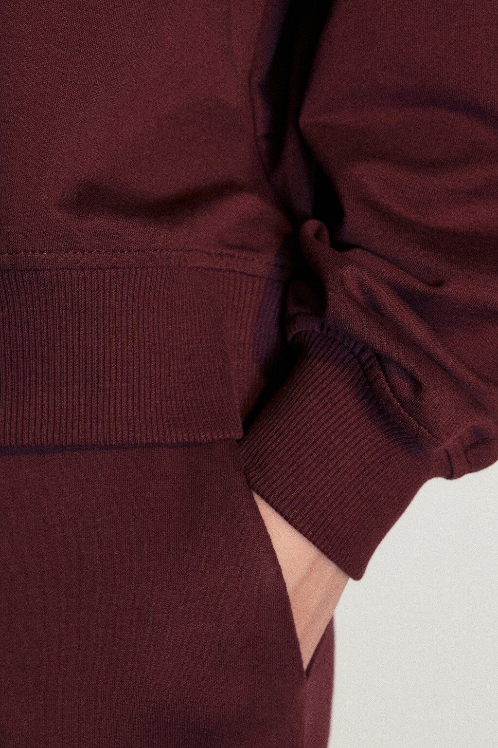 Свитшот базовый из футера - цвет бордовый - 6
