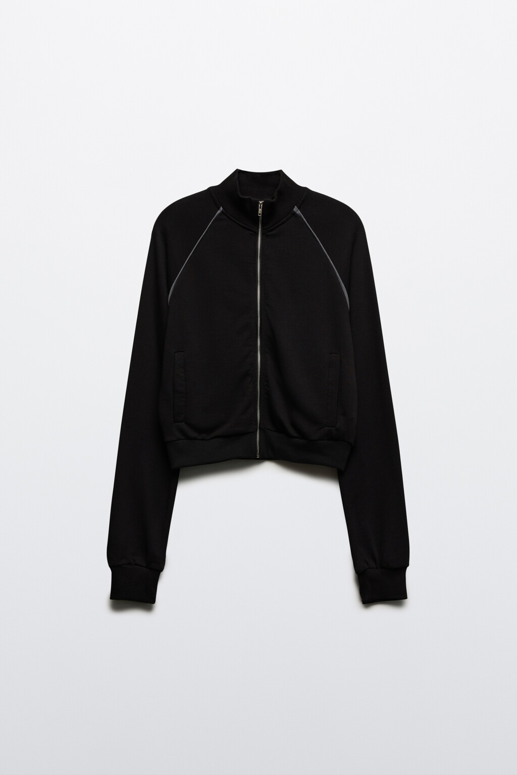 Толстовка на молнии с лампасами - цвет черный - 7