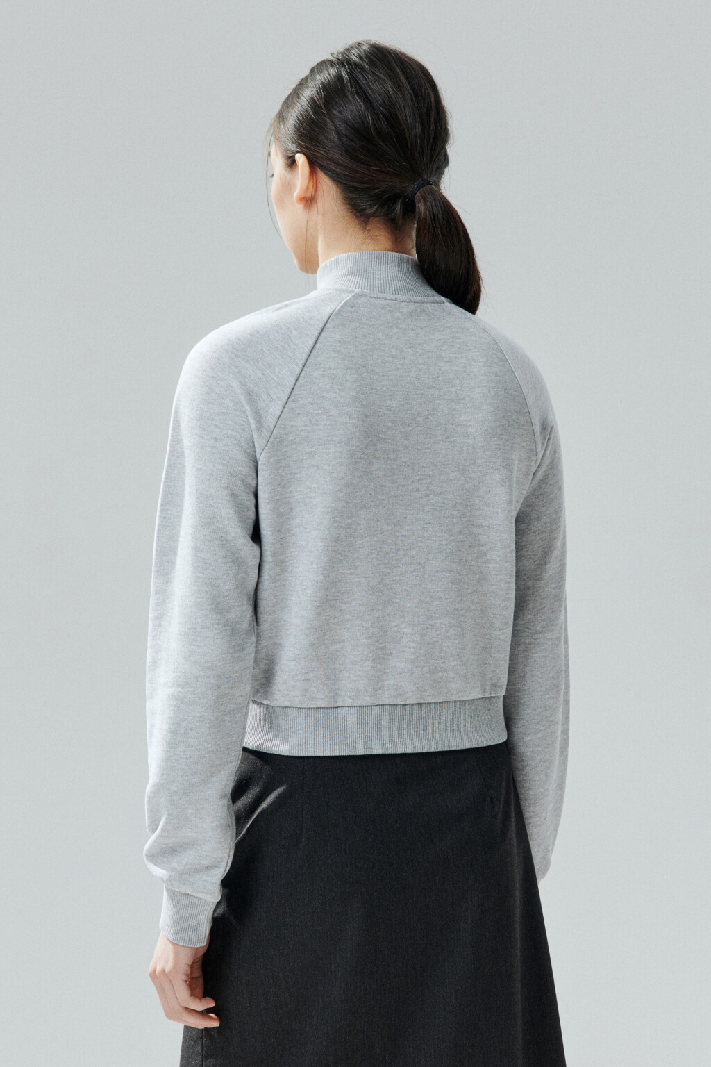 Толстовка на молнии с лампасами - цвет серый - 3