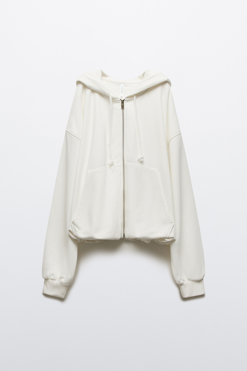 Худи-зипка с утяжками по низу - цвет молочный - 9