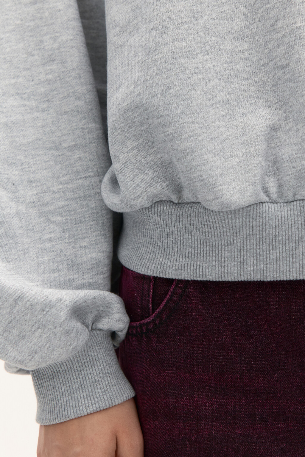 Свитшот-поло с надписью - цвет серый - 7