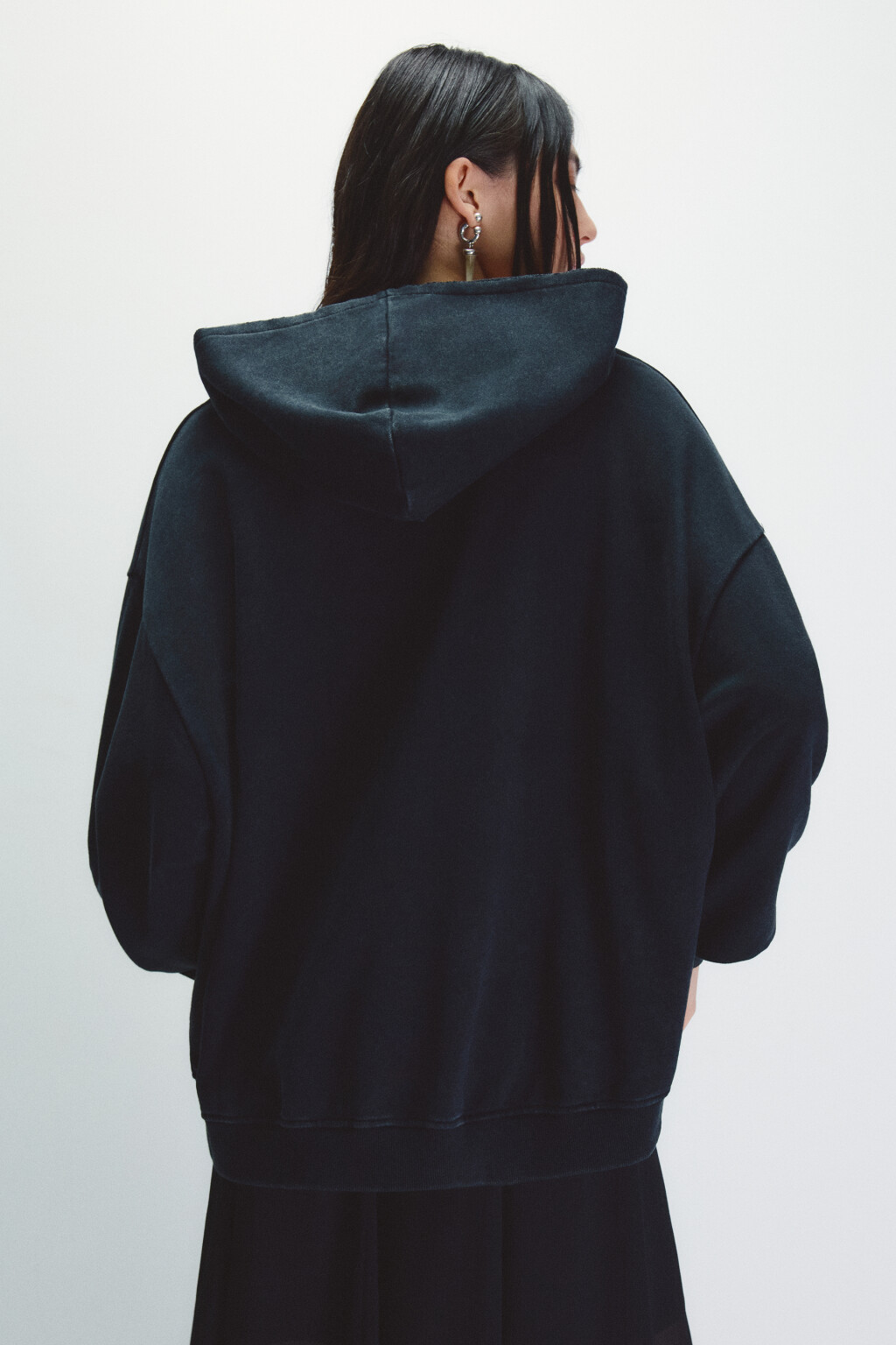 Худи-зипка из футера с капюшоном - цвет серый - 3