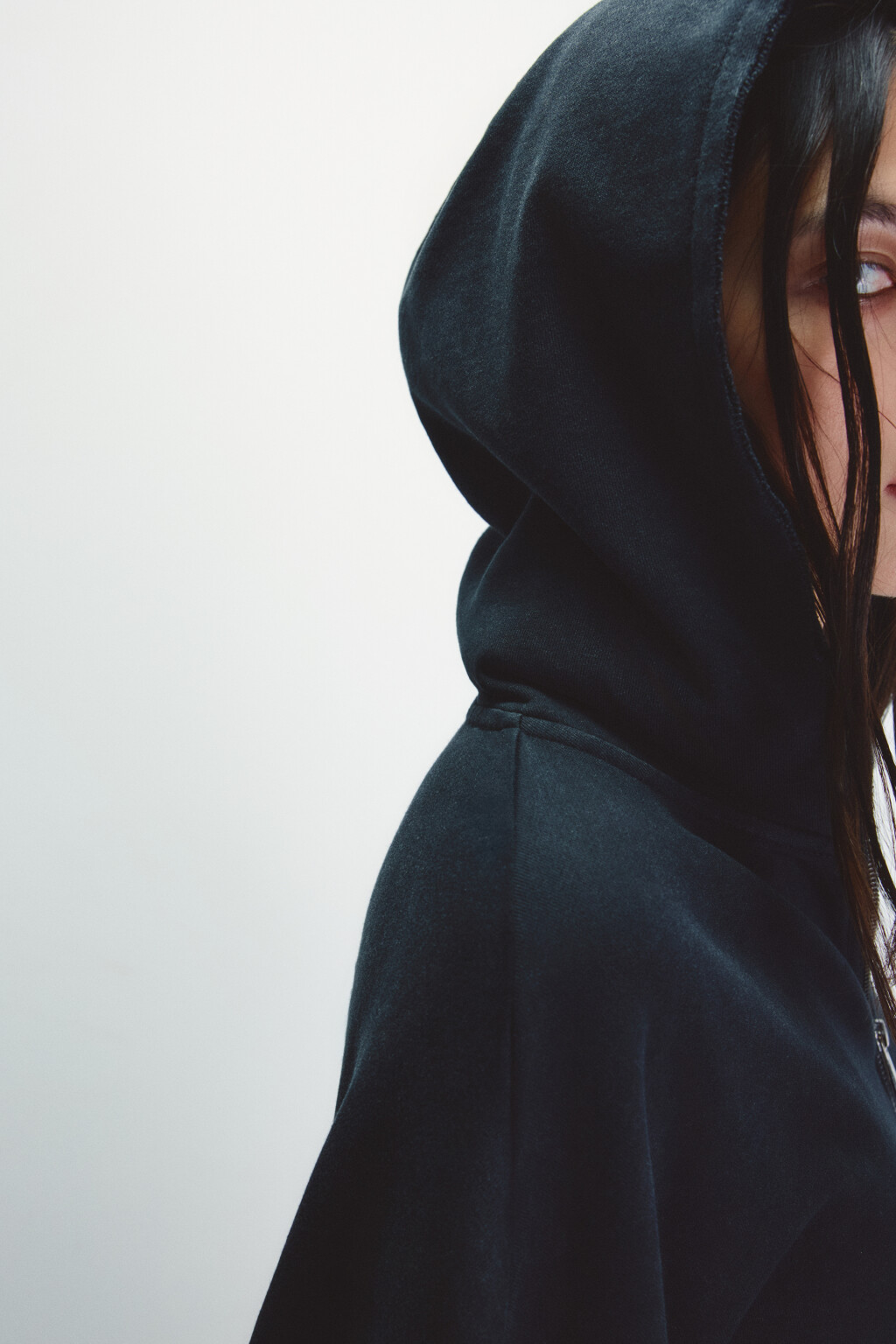 Худи-зипка из футера с капюшоном - цвет серый - 6